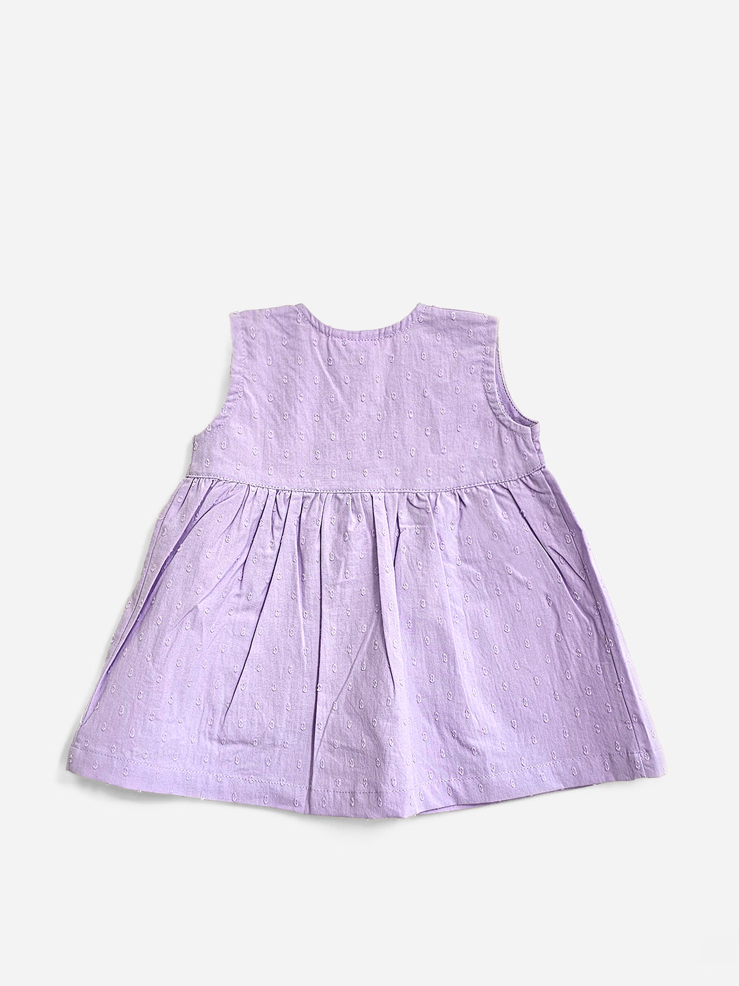 Lilac - Organic Cotton Hand Embroidered Baby Girl Dress - Totdot