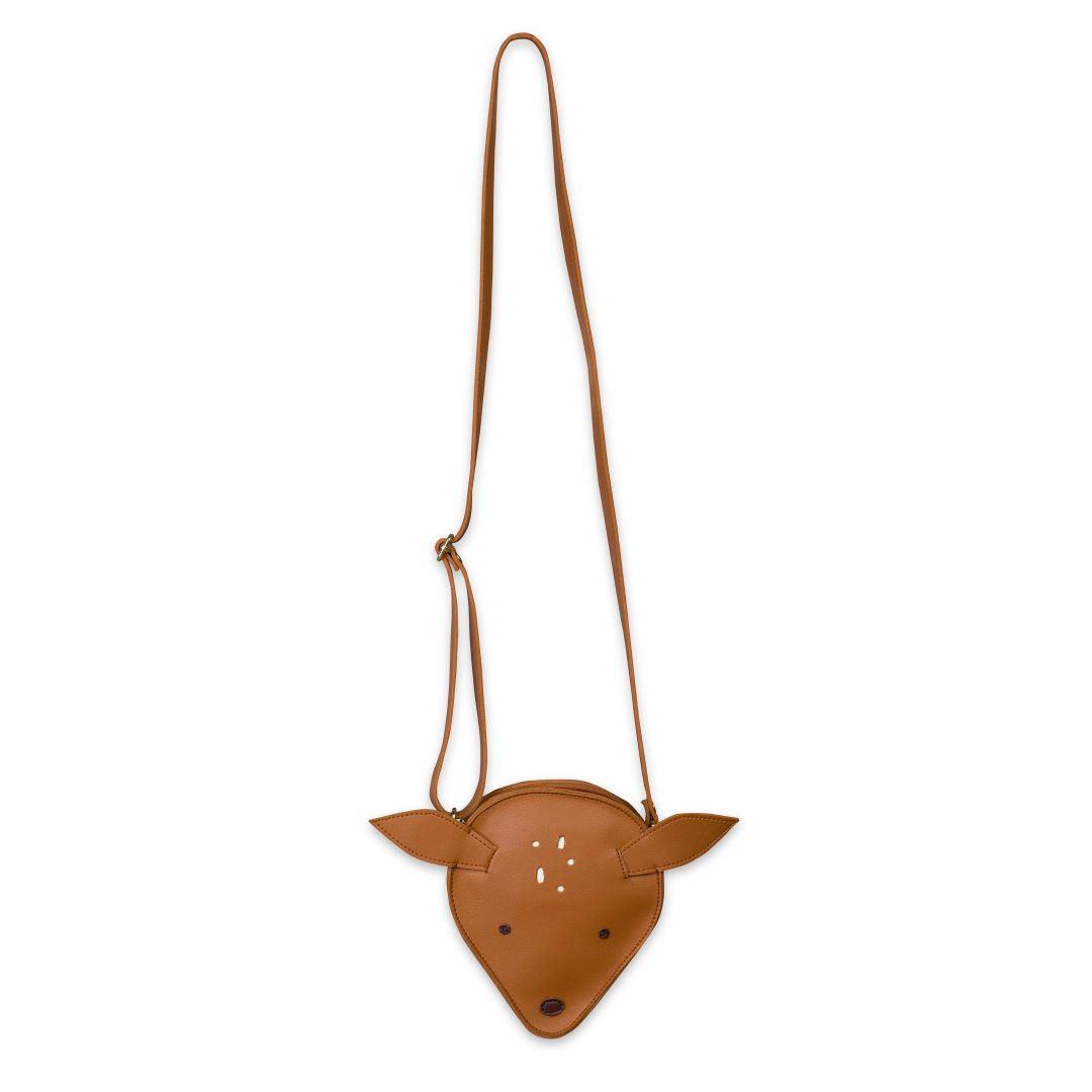 Bambi Deer Crossbody Bag for Kids | Vegan Leather | Tan Color | Velvet Lining - Totdot