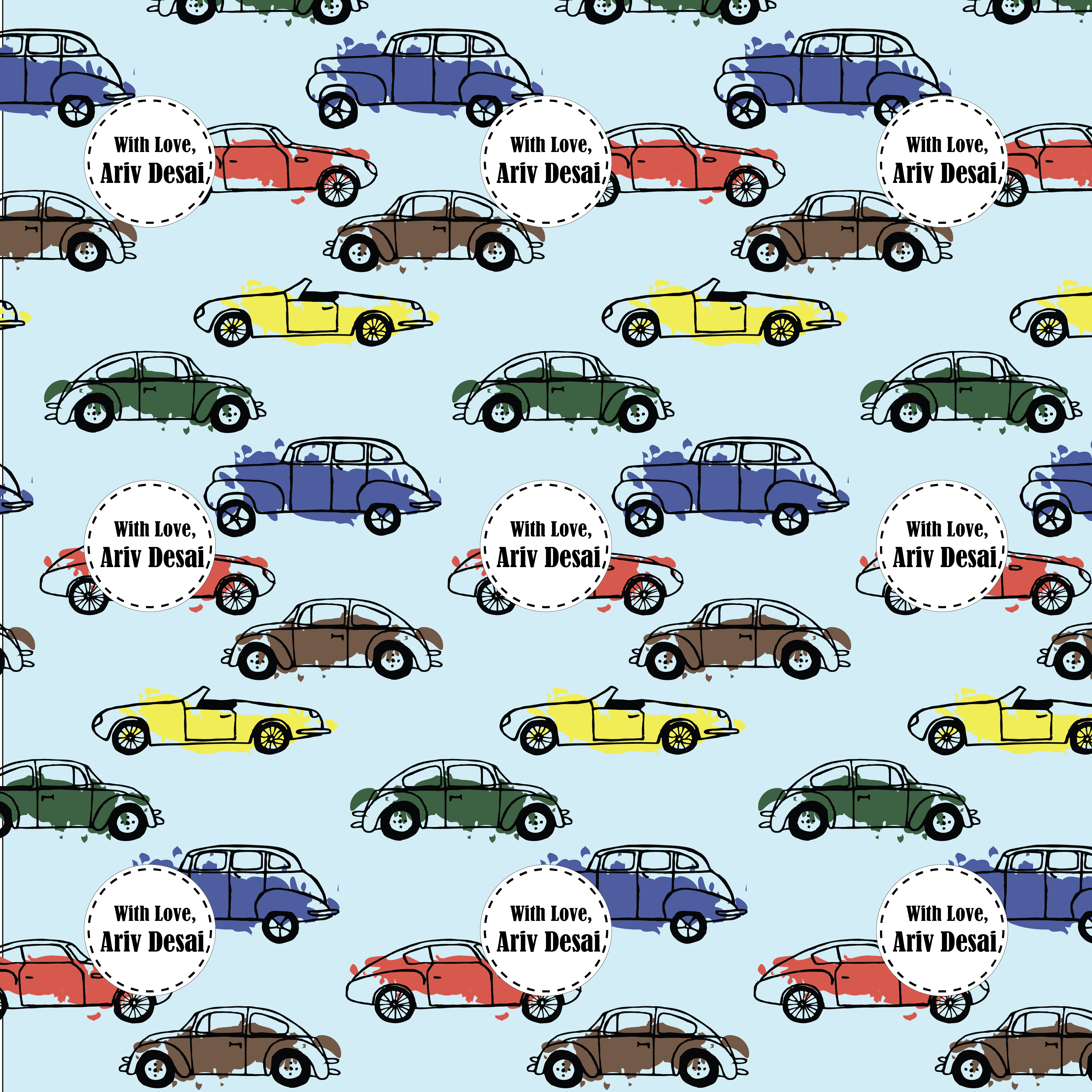 Gift Wrapping  Paper -VroomVibe Car