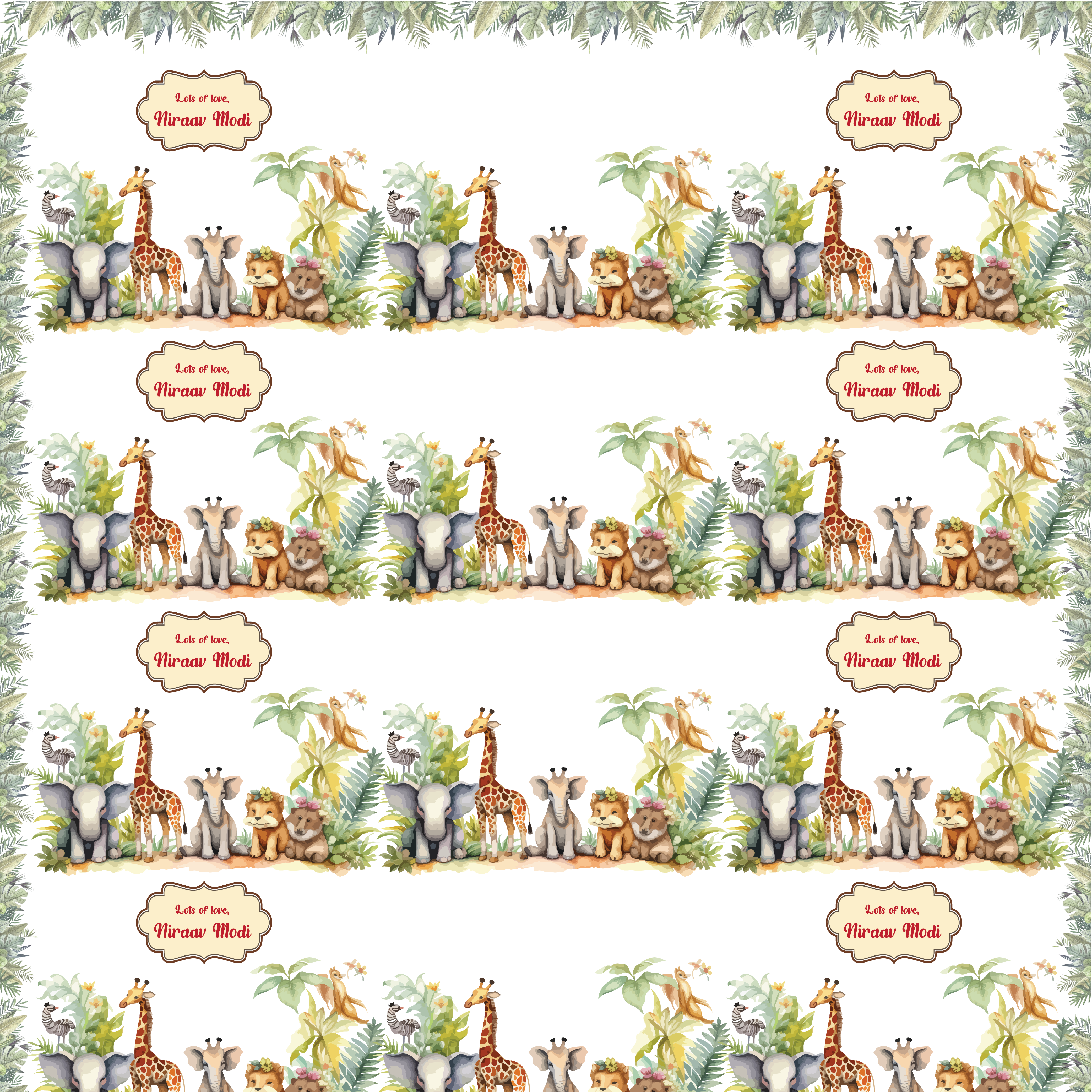 Gift Wrapping  Paper - Animal Kingdom