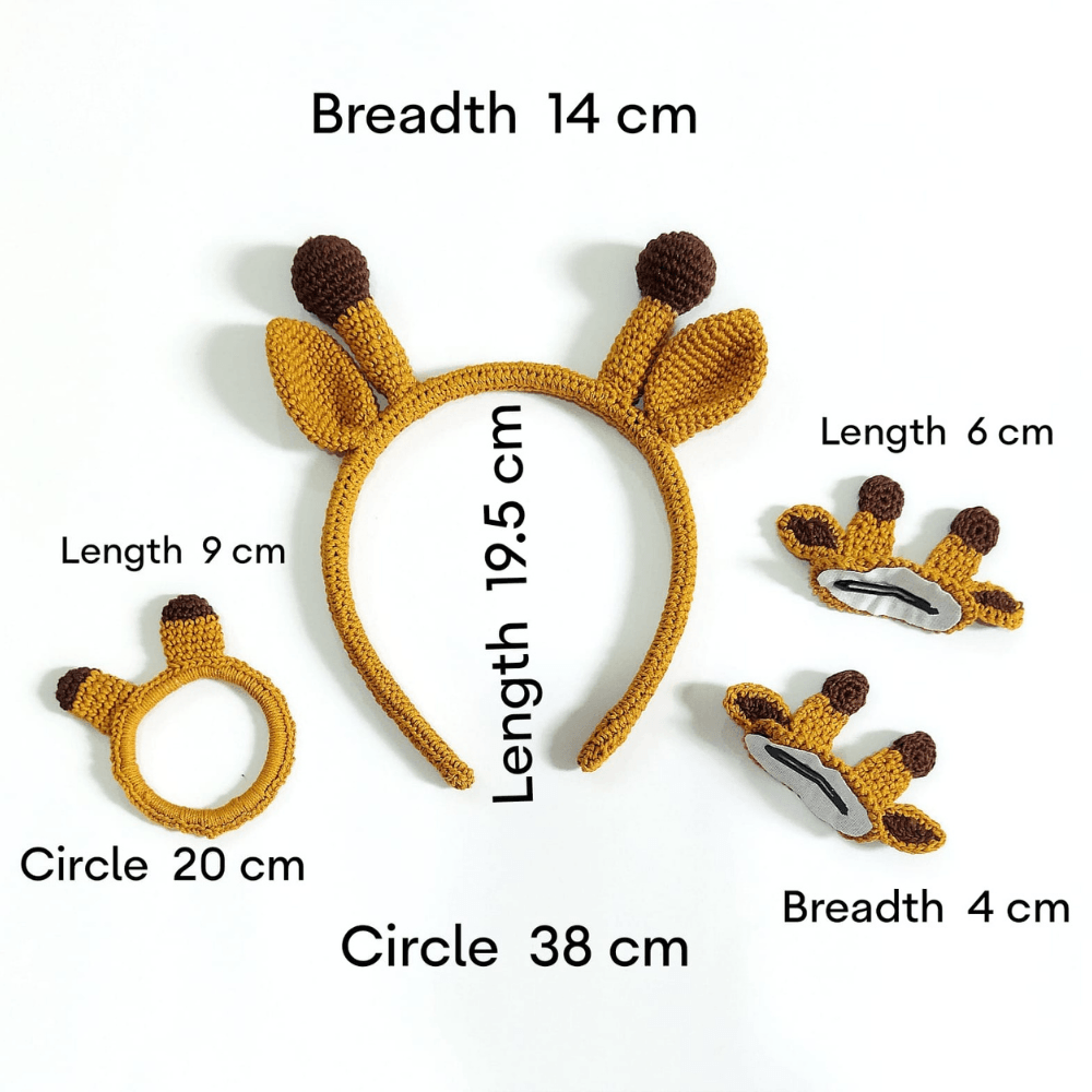 Brown Deer Hair Band, Clip and Hair Tie set - Totdot