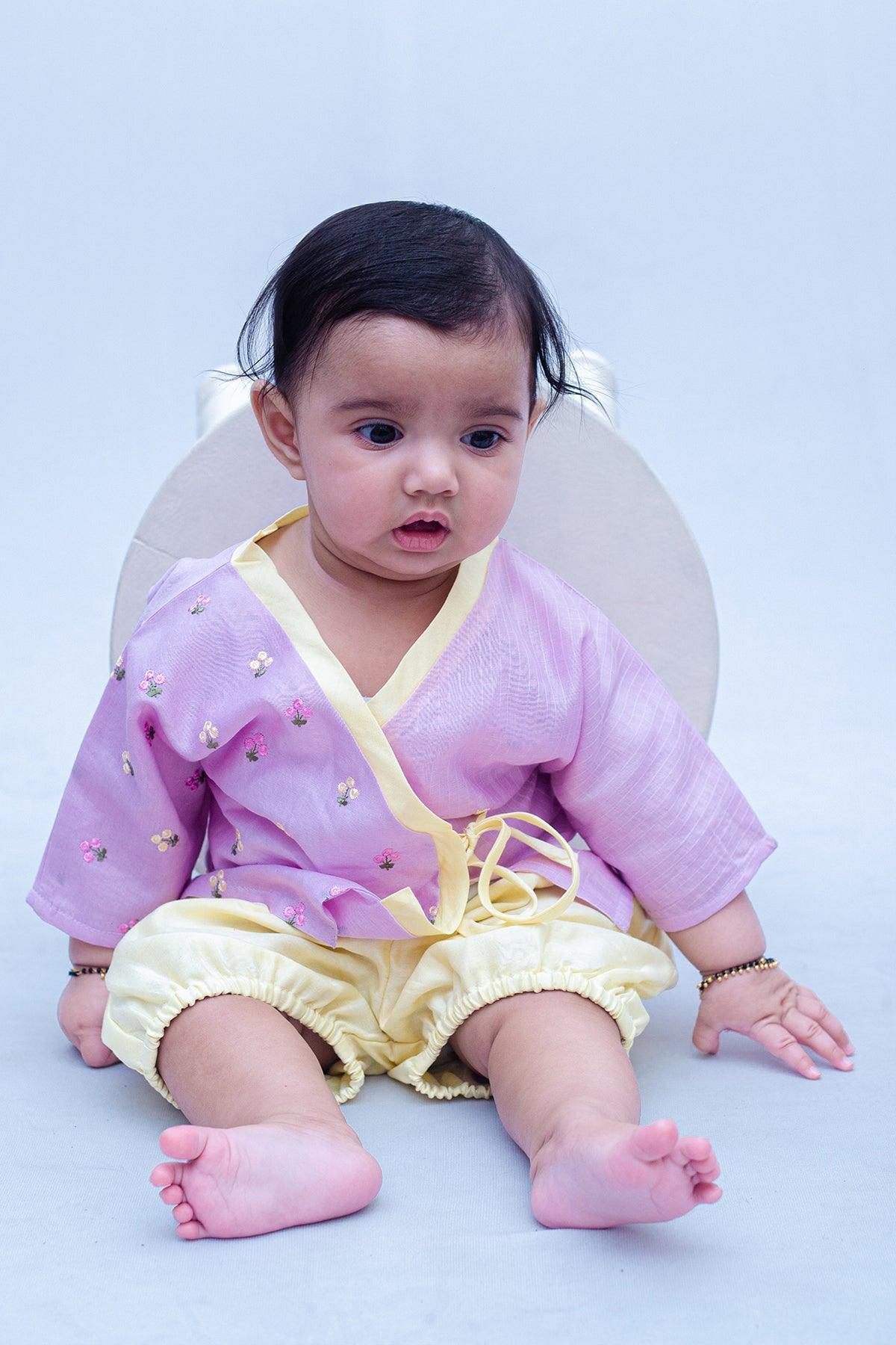 Chanderi Infant Angrakha Bloomer Set - Totdot