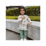 Chanderi Kurta Pyjama Set | Hand-Block Printed - Gardens of Anar (Mulberry) - Totdot