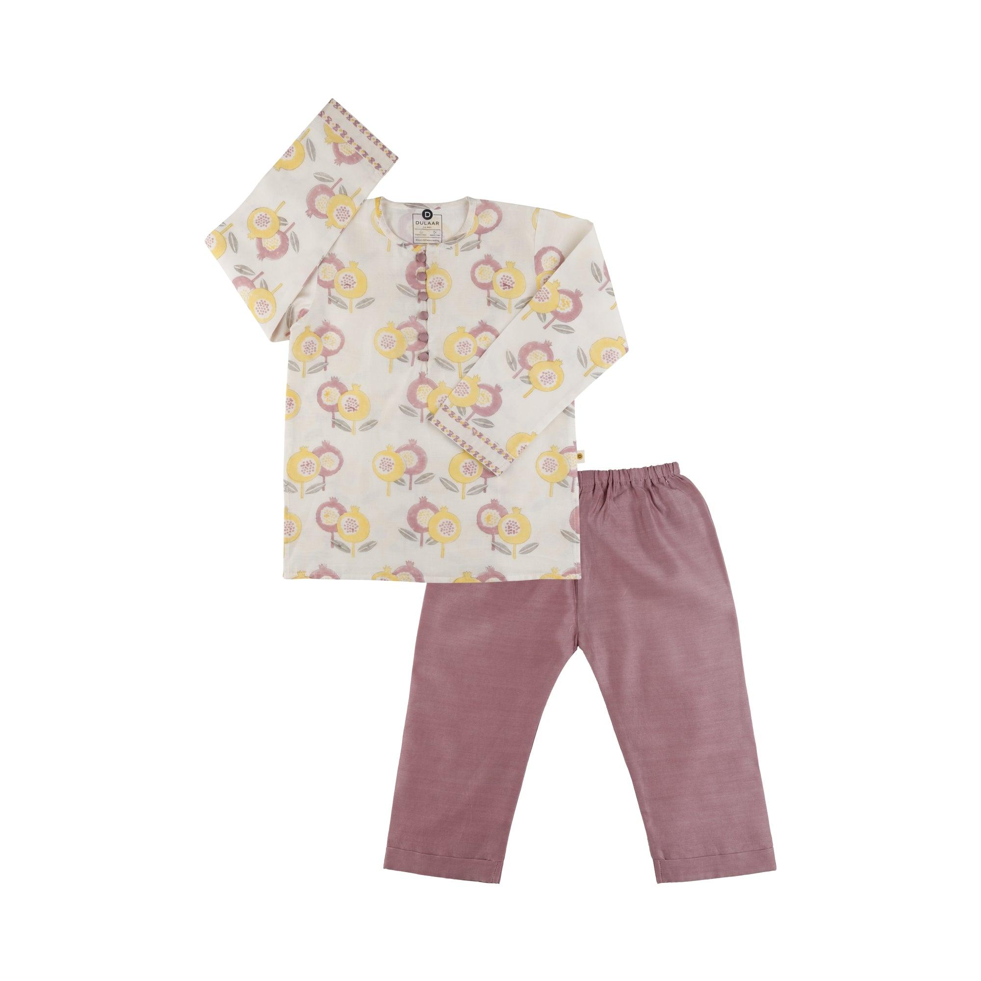 Chanderi Loungewear Set - Cheerful Cheetahs - Totdot