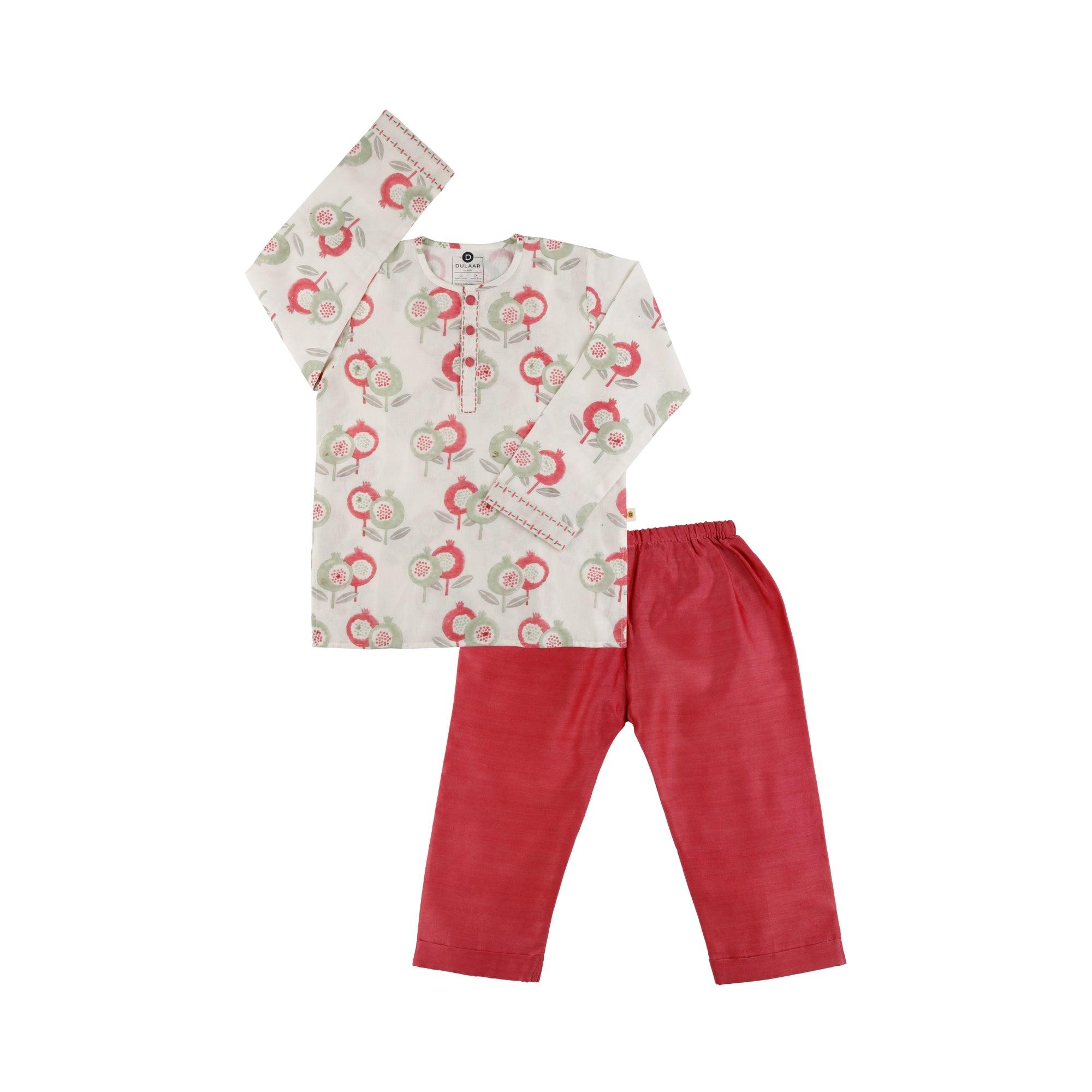 Chanderi Loungewear Set - Cheerful Cheetahs - Totdot