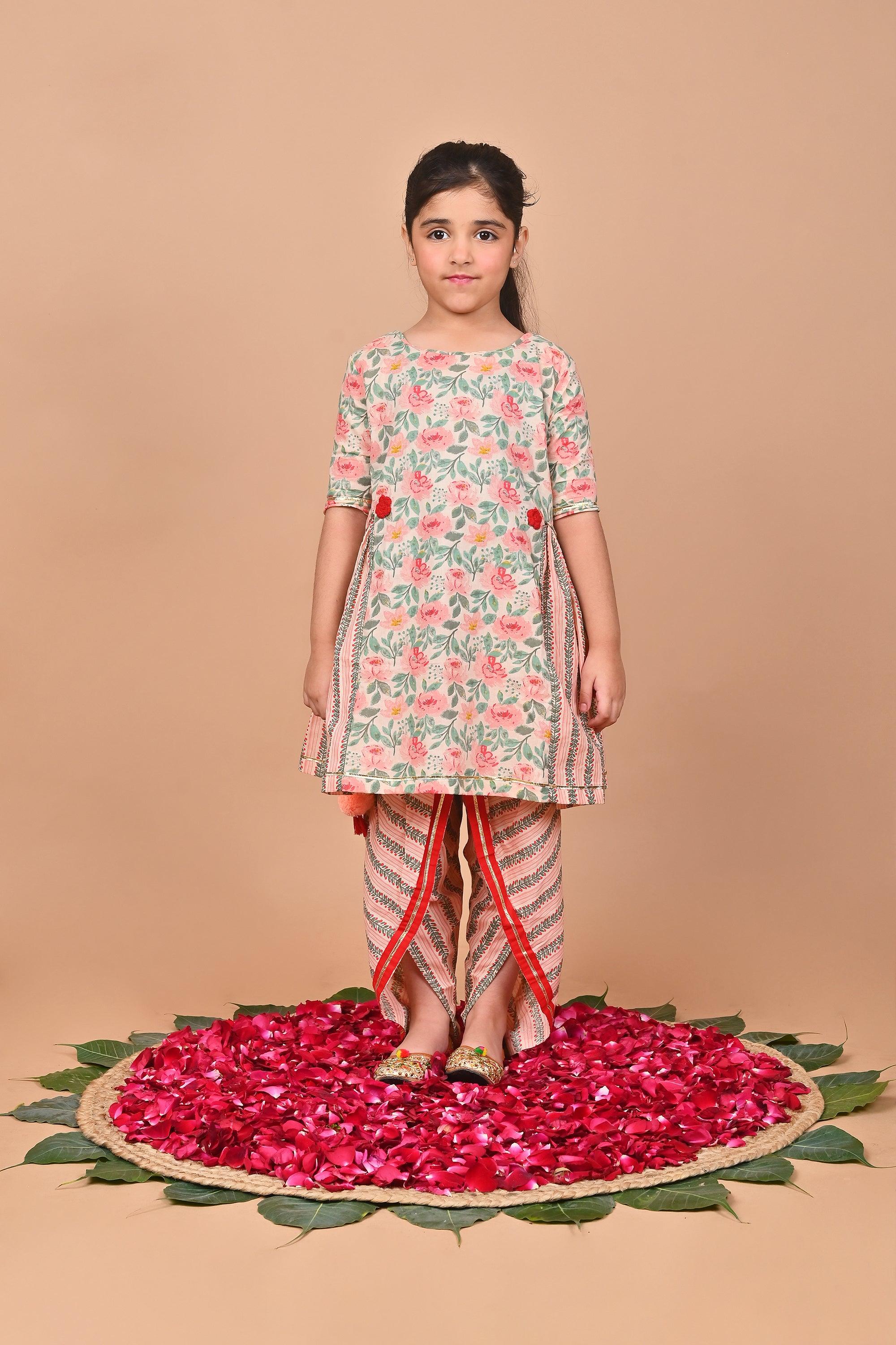 Chia Girls Dhoti Set - Totdot