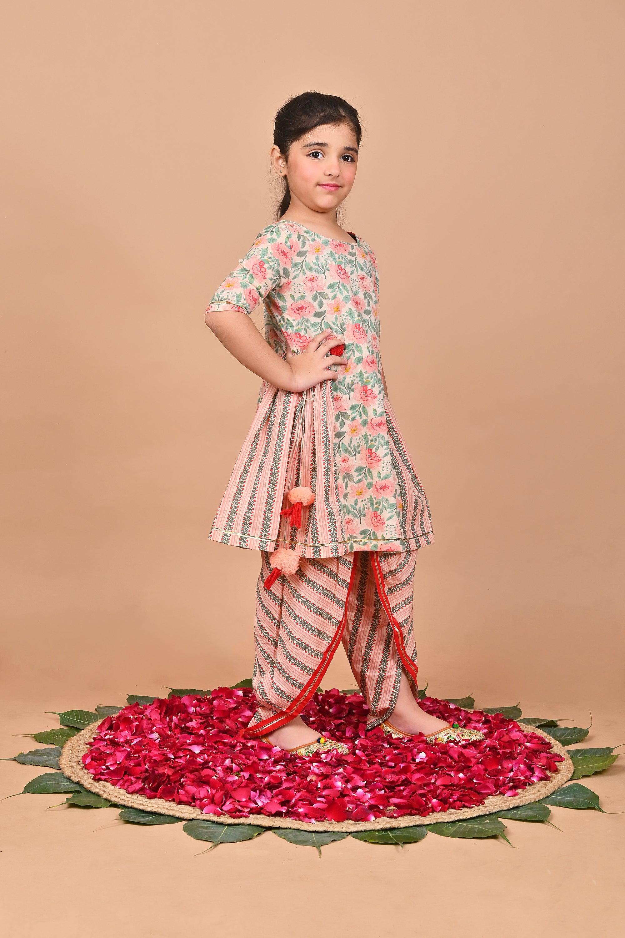 Chia Girls Dhoti Set - Totdot