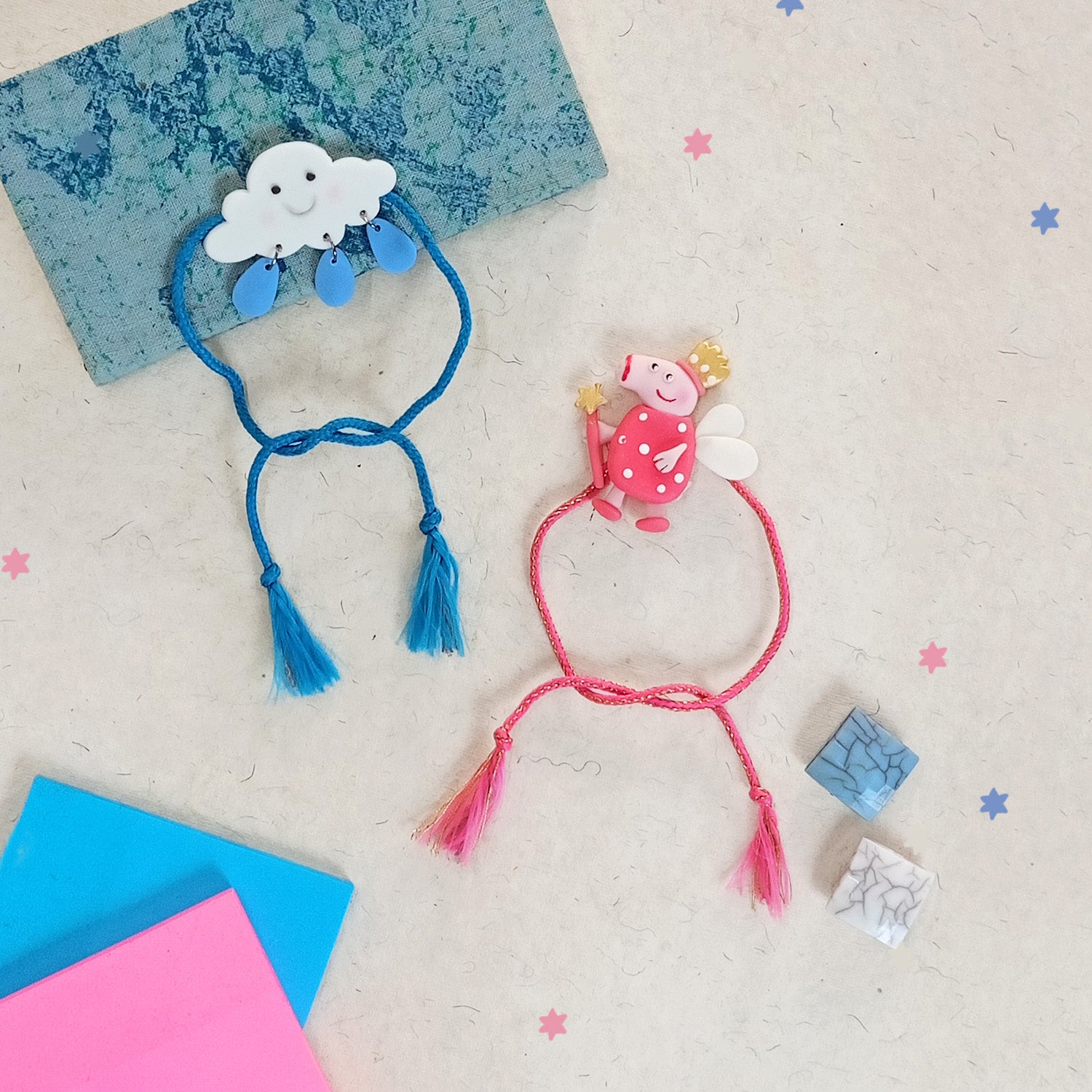 Peppa Pig & Cloud And Rain Rakhi Combo