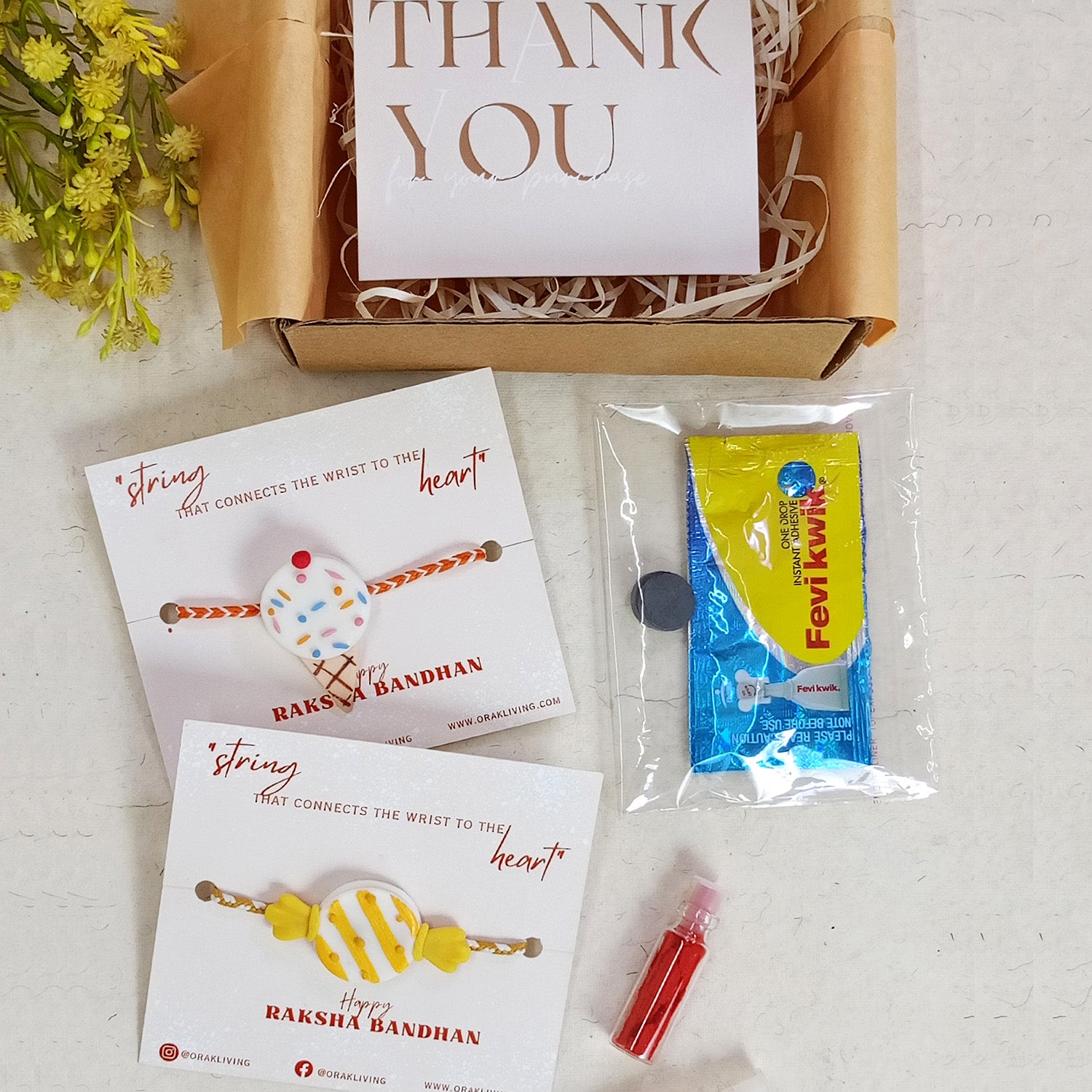 Ice-Cream & Candy Rakhi Combo