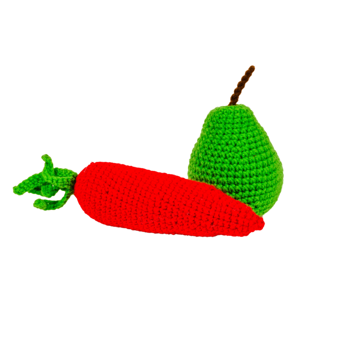 Crochet Fruits & Vegetable Toys | Play Food for Kids (10 Pcs) - Totdot