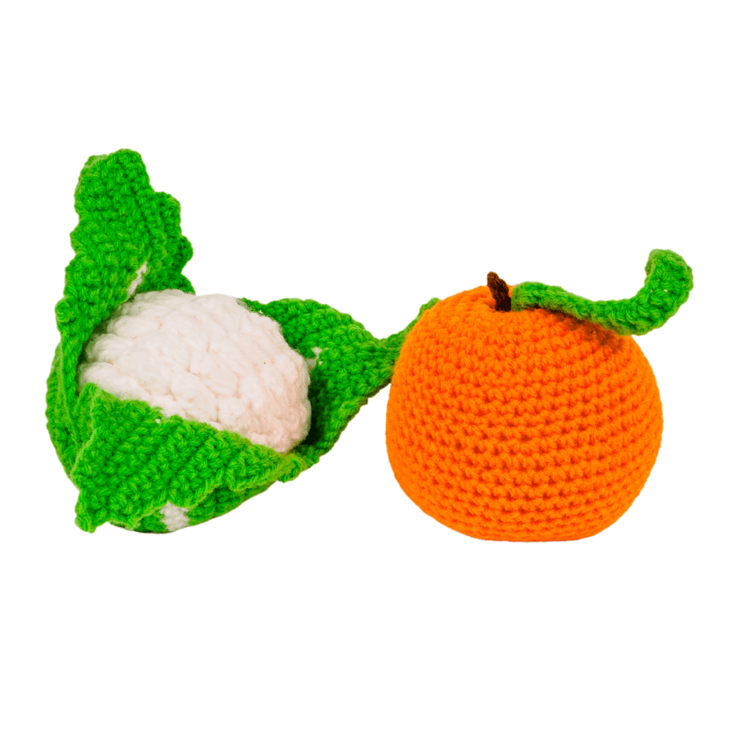 Crochet Fruits & Vegetable Toys | Play Food for Kids (10 Pcs) - Totdot