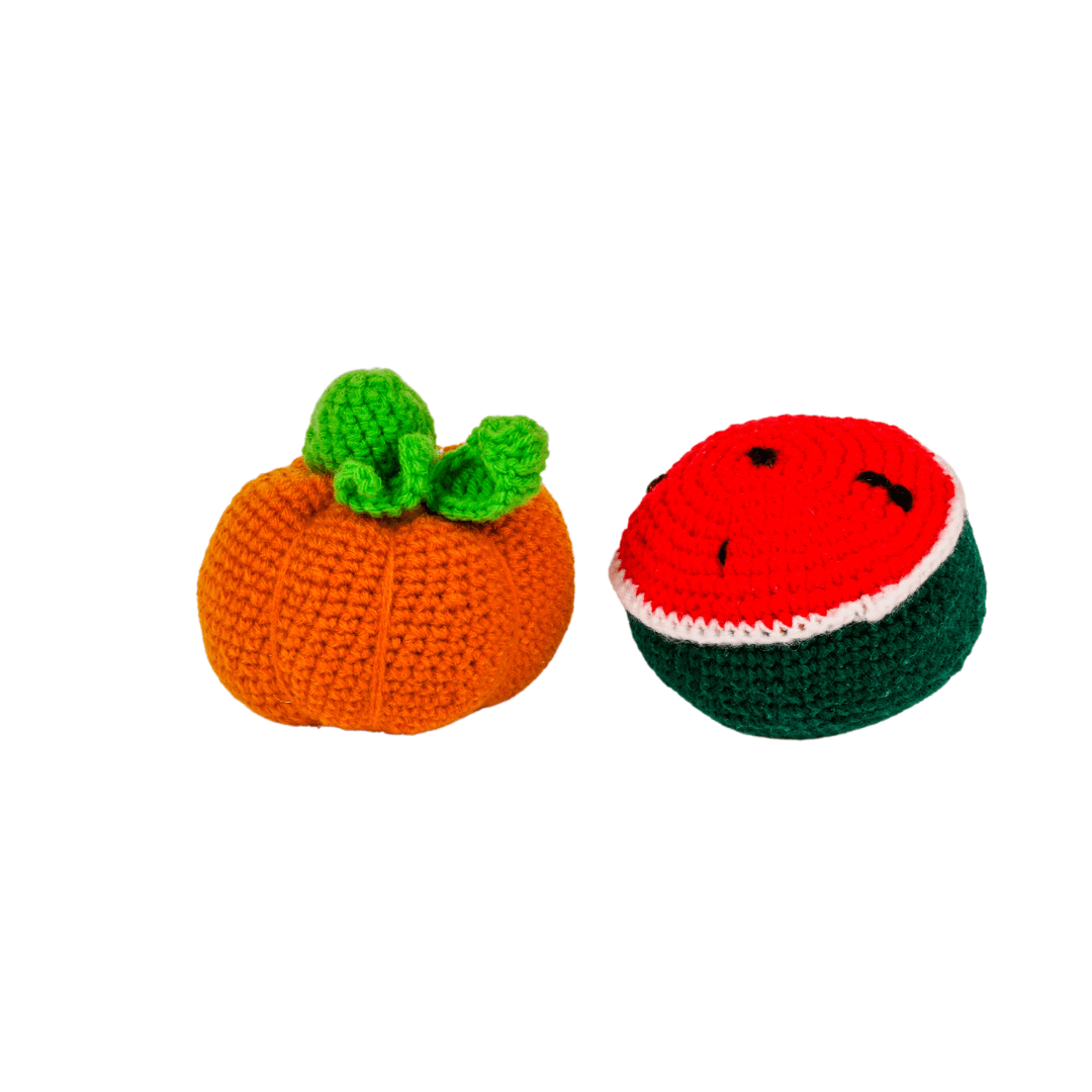 Crochet Fruits & Vegetable Toys | Play Food for Kids (10 Pcs) - Totdot