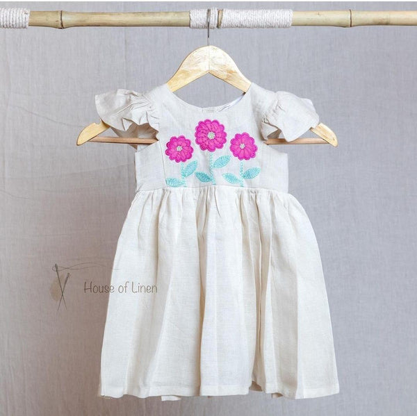 Daisy Frock Baby pink Color - Totdot