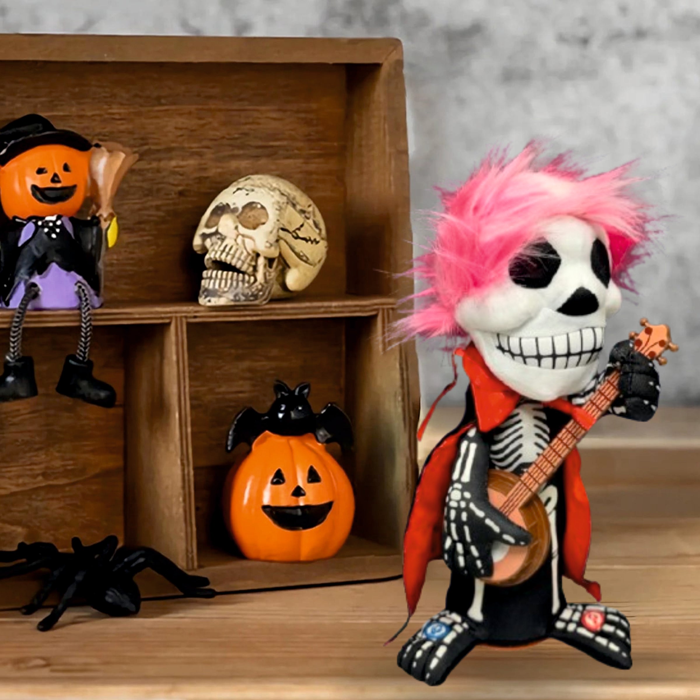Animated Skeleton Rockstar – Banjo Ghoul