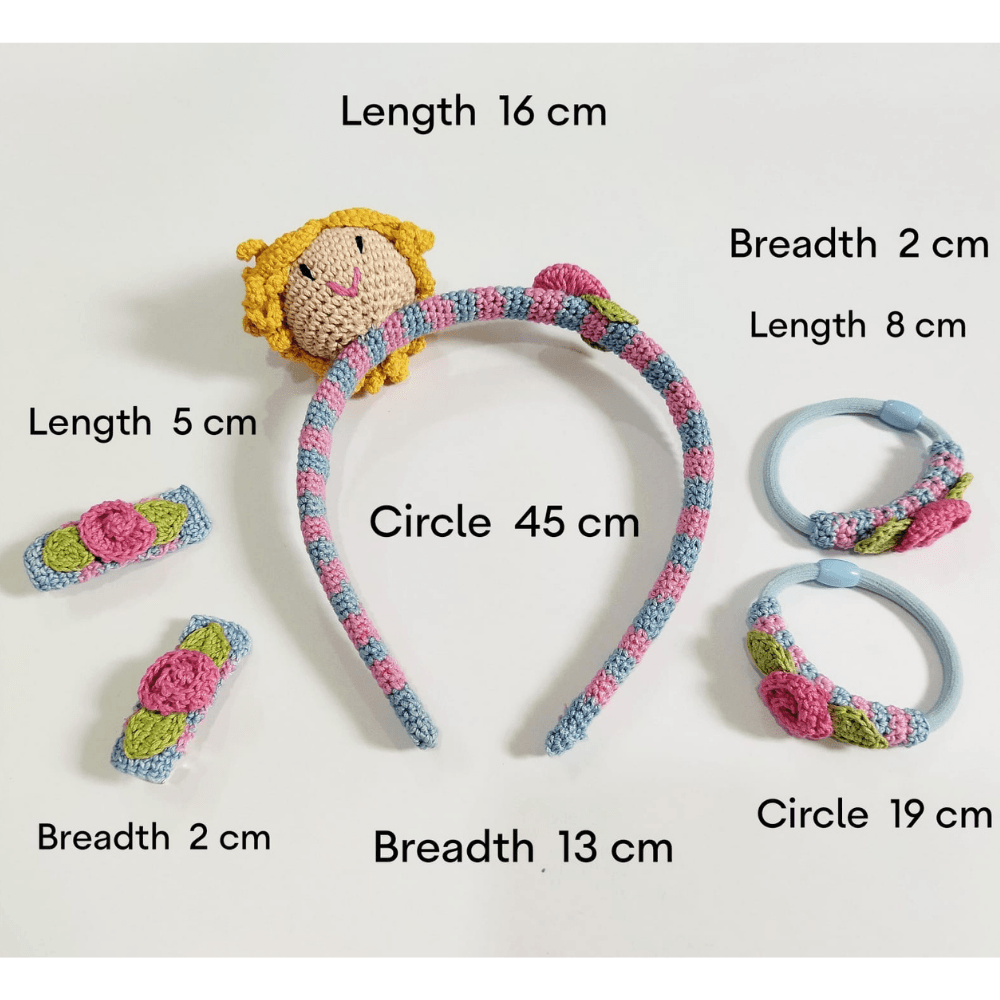 Doll Hair Band, Clip and Hair Tie set - Totdot