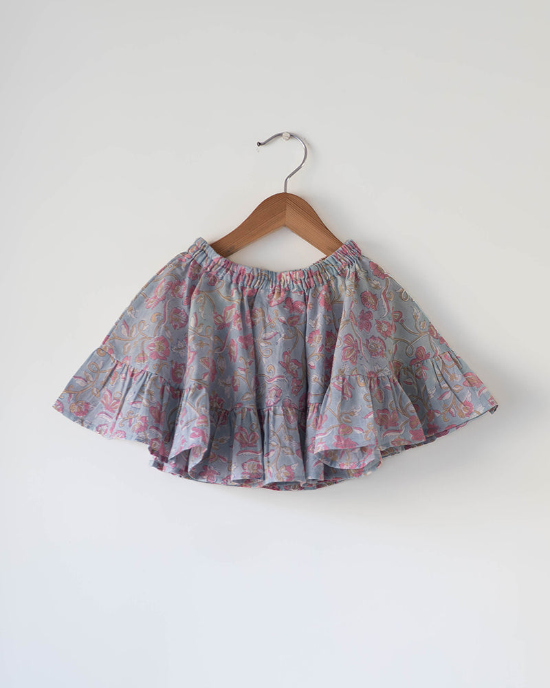 Flutter sky blue butterfly halter top skirt co-ord - Totdot