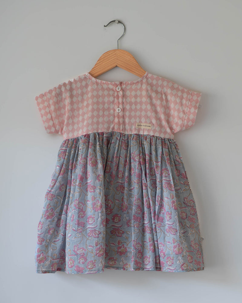 Tassel dress in sky blue butterfly - Totdot