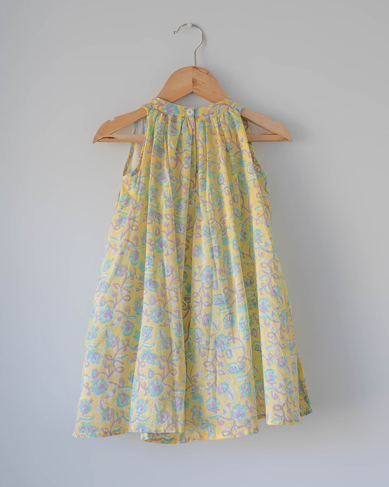 Kin dress in lemon butterfly - Totdot