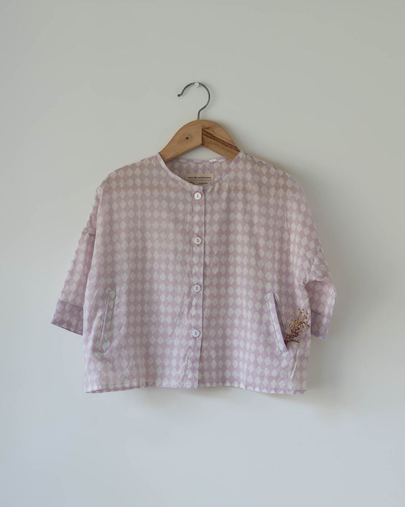 Shared Secrets co-ord in lilac rhombus - Totdot