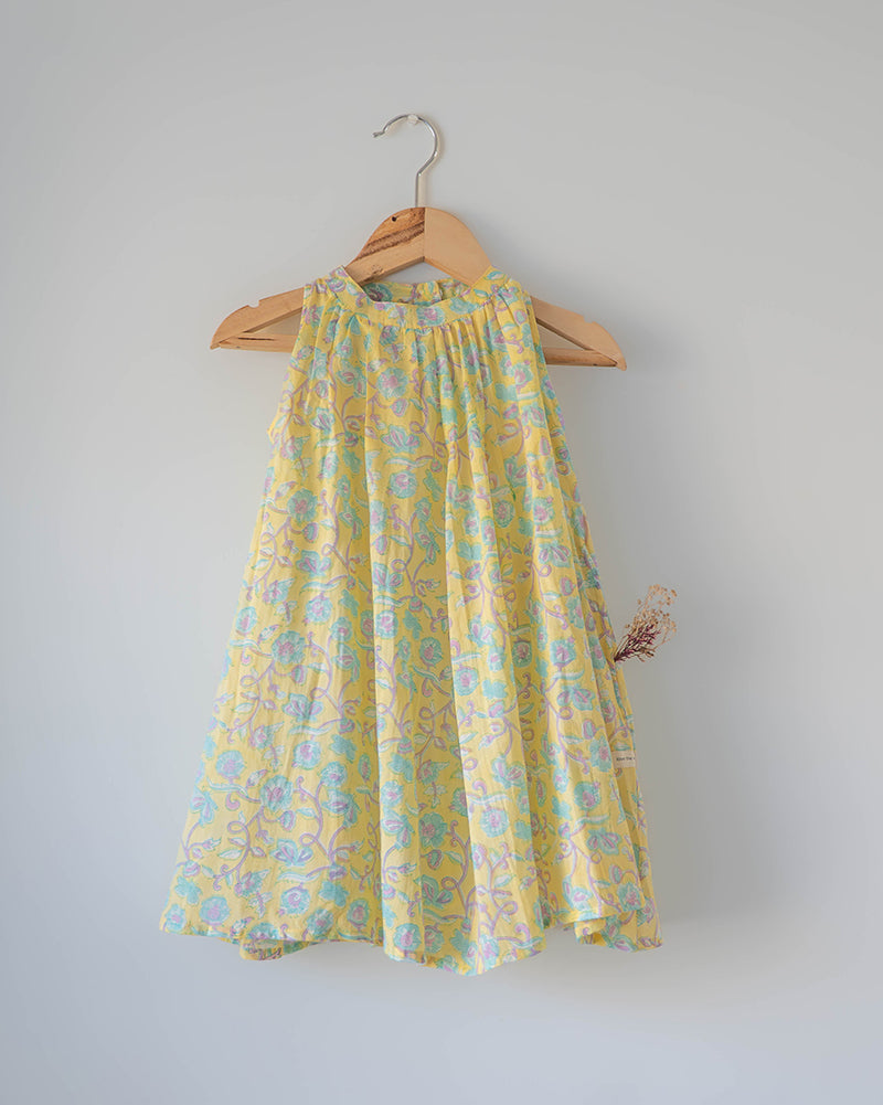 Kin dress in lemon butterfly - Totdot