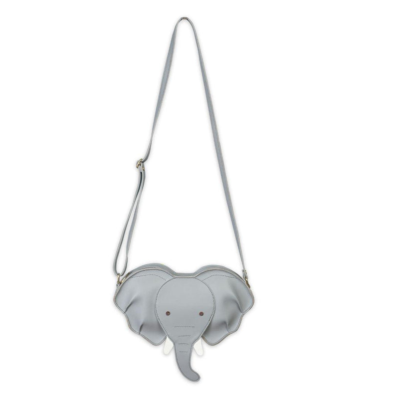 Dumbo Elephant Crossbody Bag for Kids | Vegan Leather | Brilliant Silver Color | Velvet Lining - Totdot