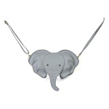 Dumbo Elephant Crossbody Bag for Kids | Vegan Leather | Brilliant Silver Color | Velvet Lining - Totdot