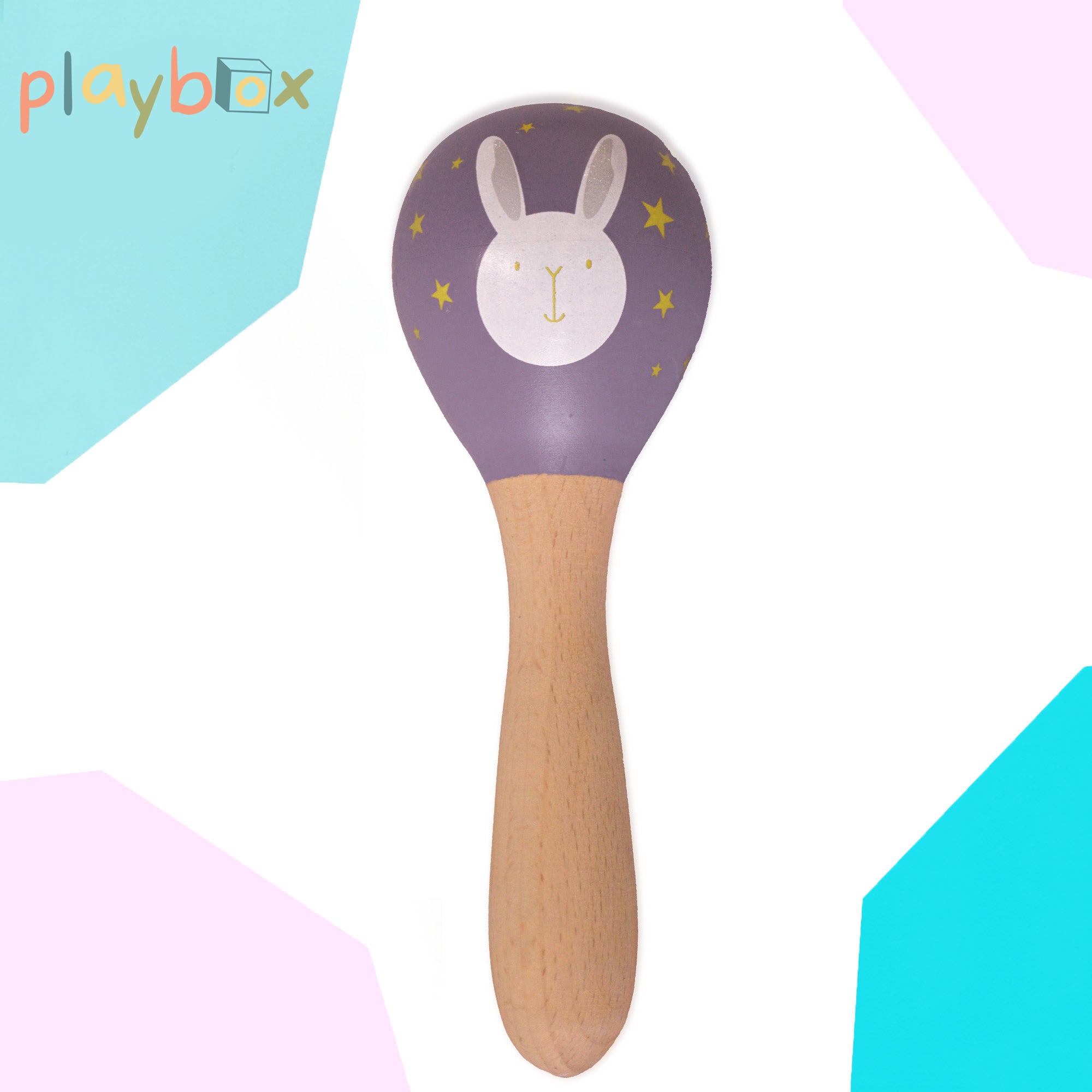 Wooden Non-Toxic Forest Maracas Pack of 1 - Lilac