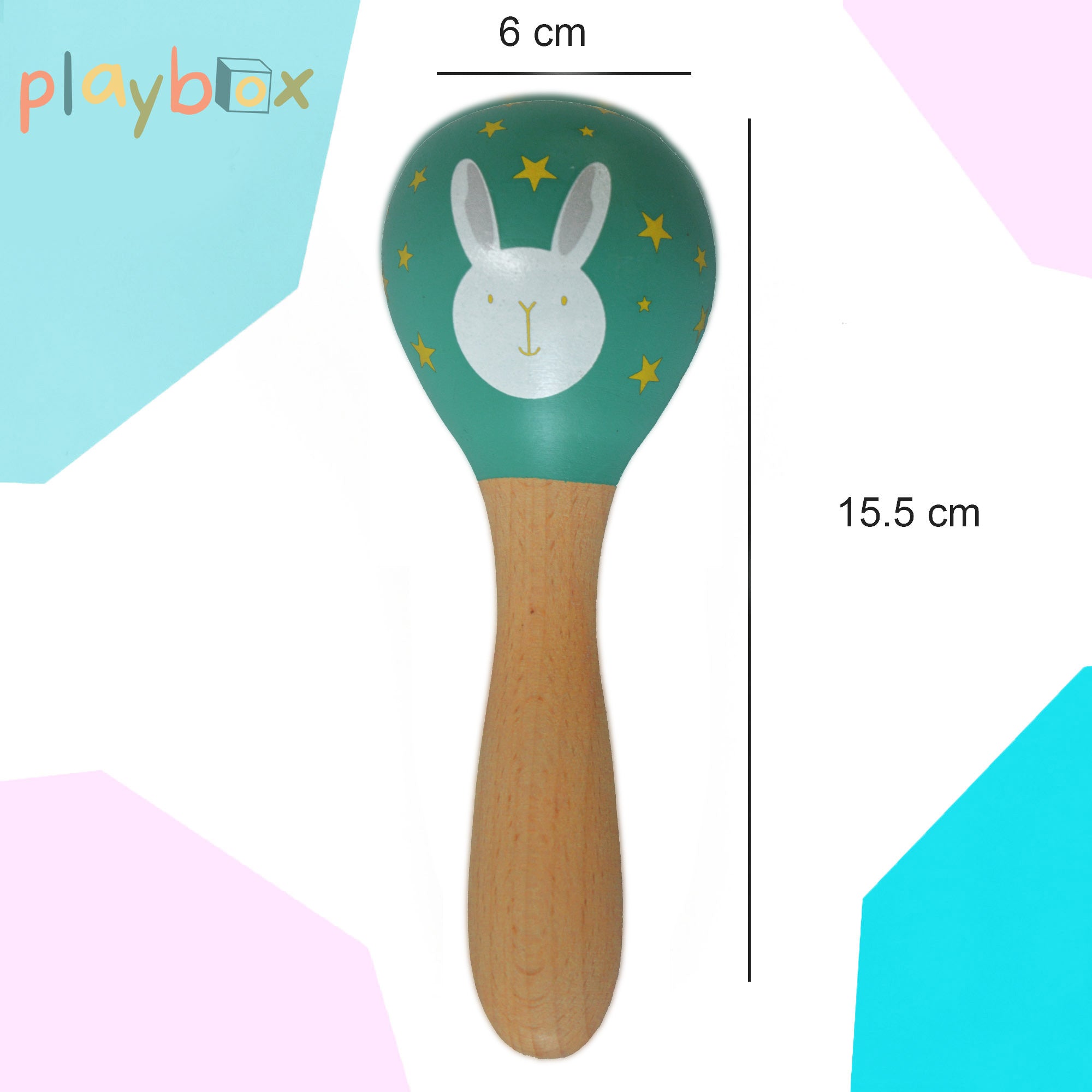 Wooden Non-Toxic Forest Maracas Pack of 1 - Baige