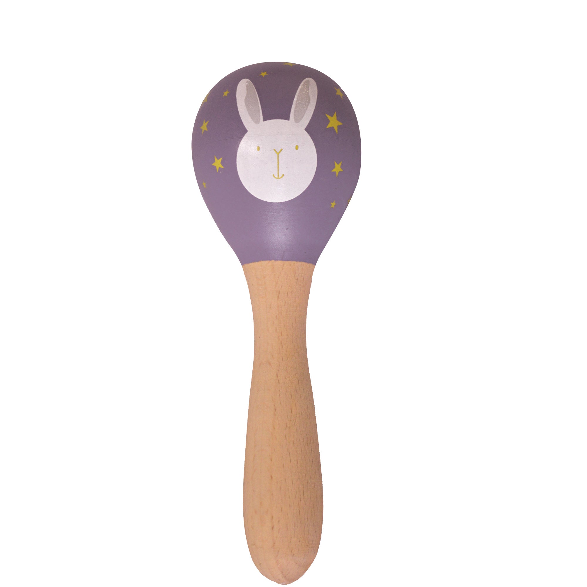 Wooden Non-Toxic Forest Maracas Pack of 1 - Lilac