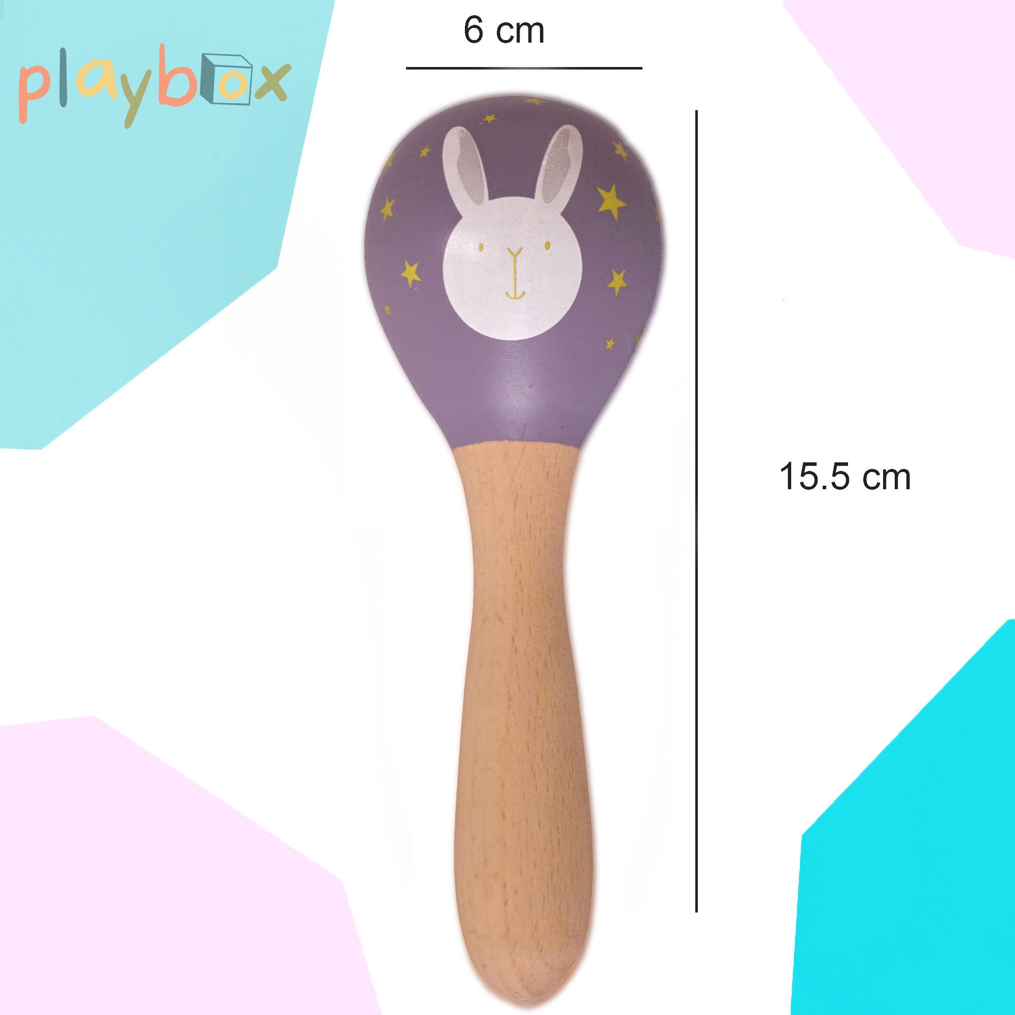 Wooden Non-Toxic Forest Maracas Pack of 1 - Lilac