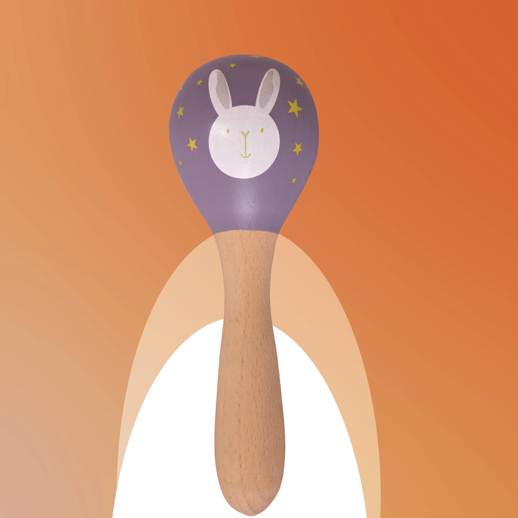 Wooden Non-Toxic Forest Maracas Pack of 1 - Lilac