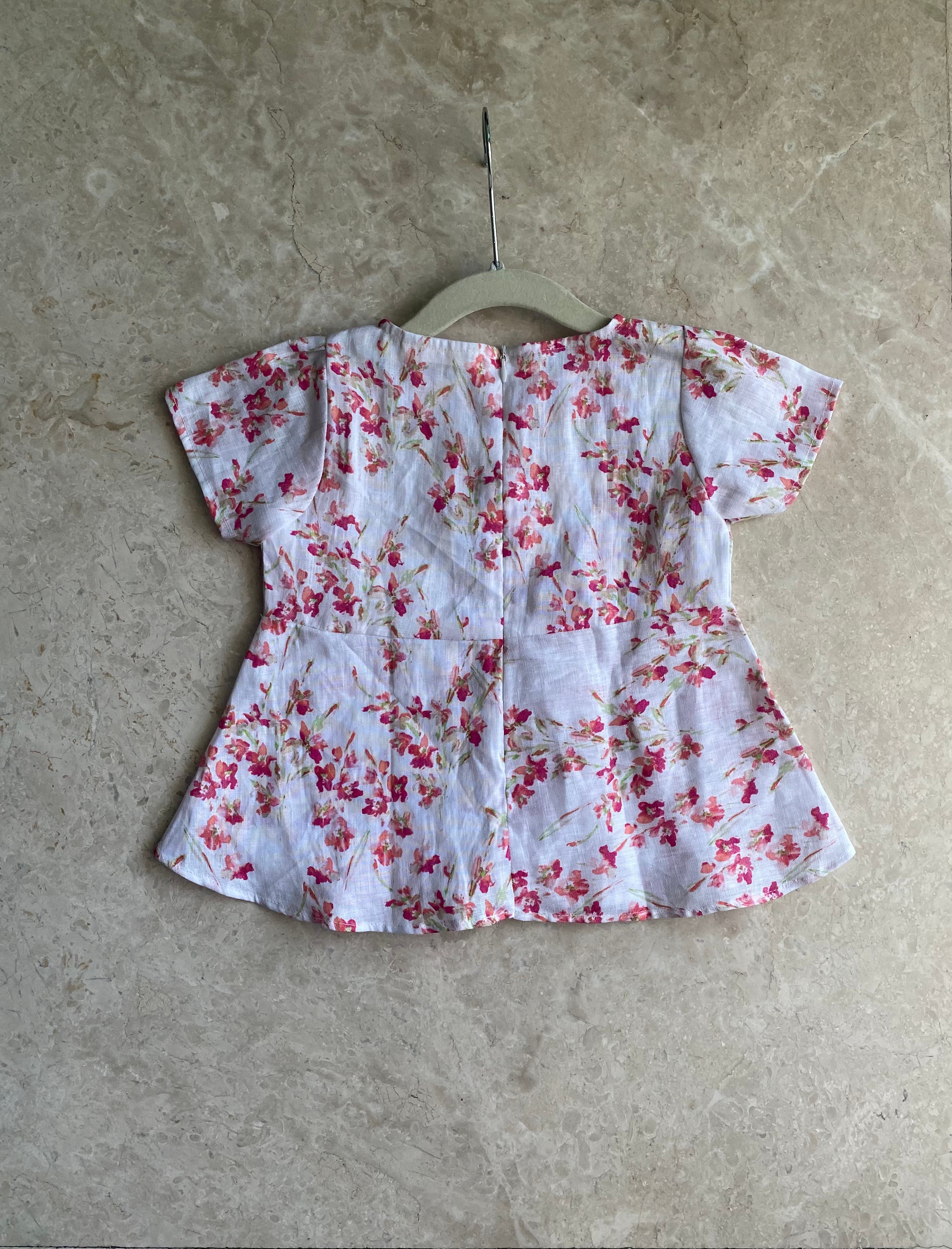 Floral Peplum Top - Totdot