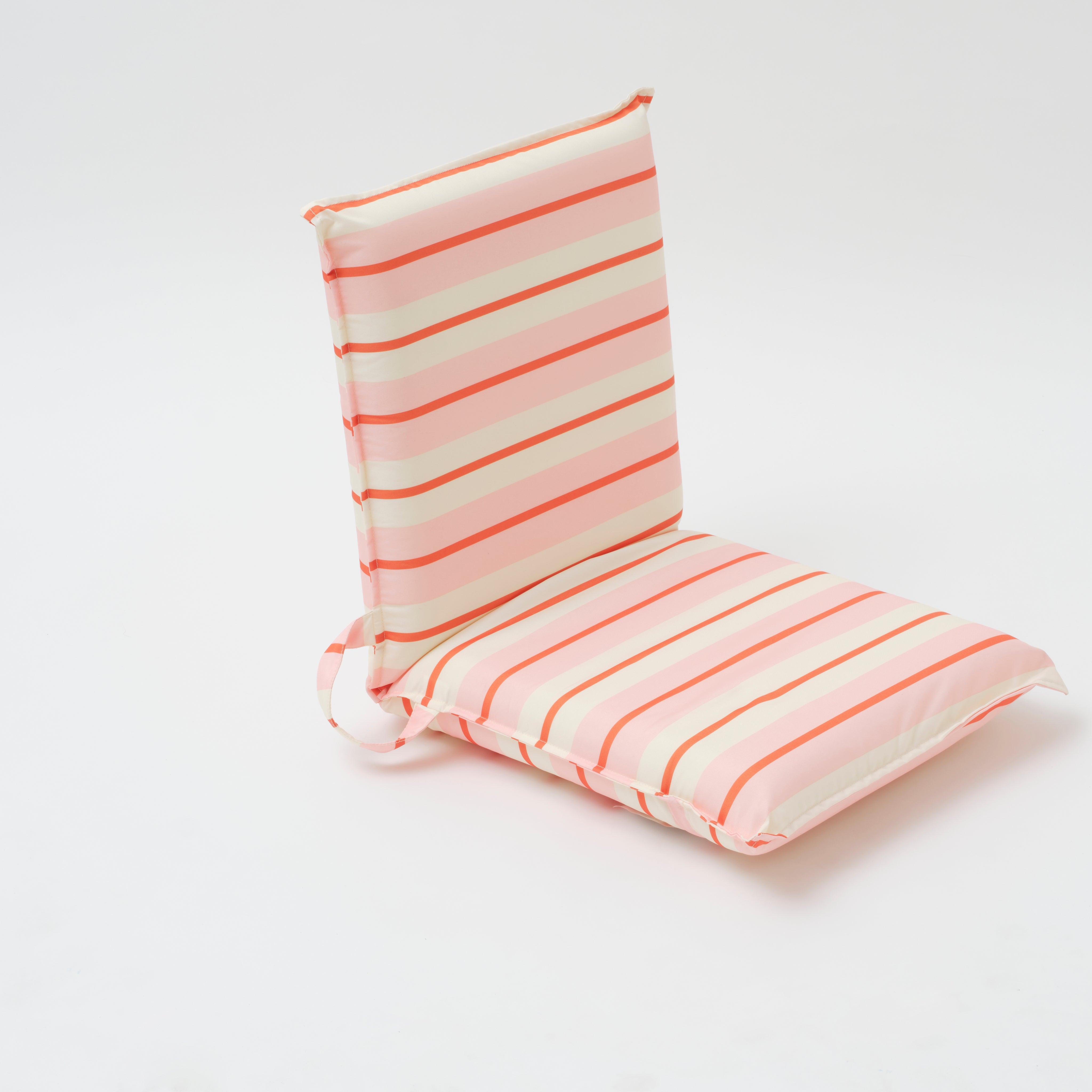 Folding Seat Summer Stripe Strawberry Sorbet - Totdot