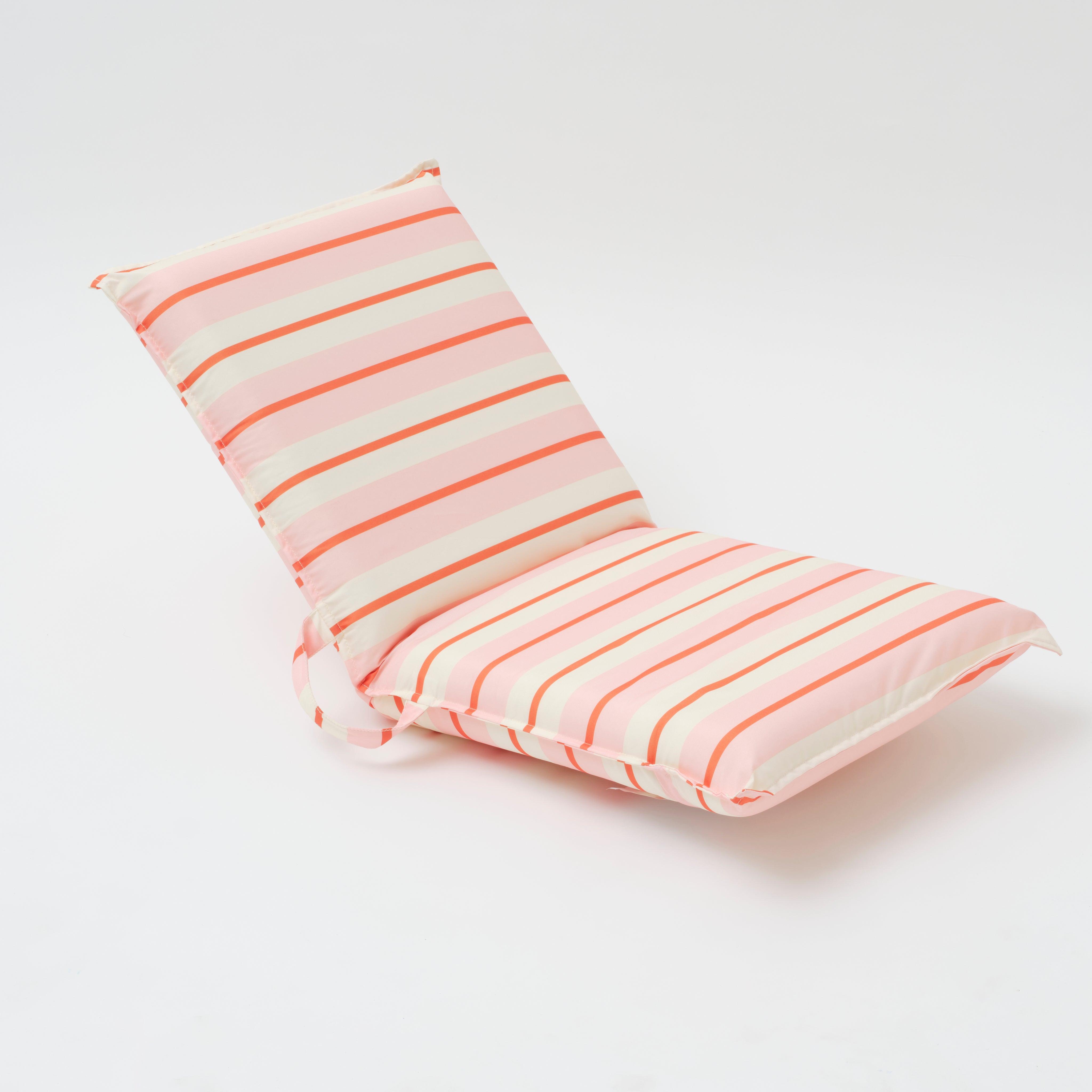 Folding Seat Summer Stripe Strawberry Sorbet - Totdot