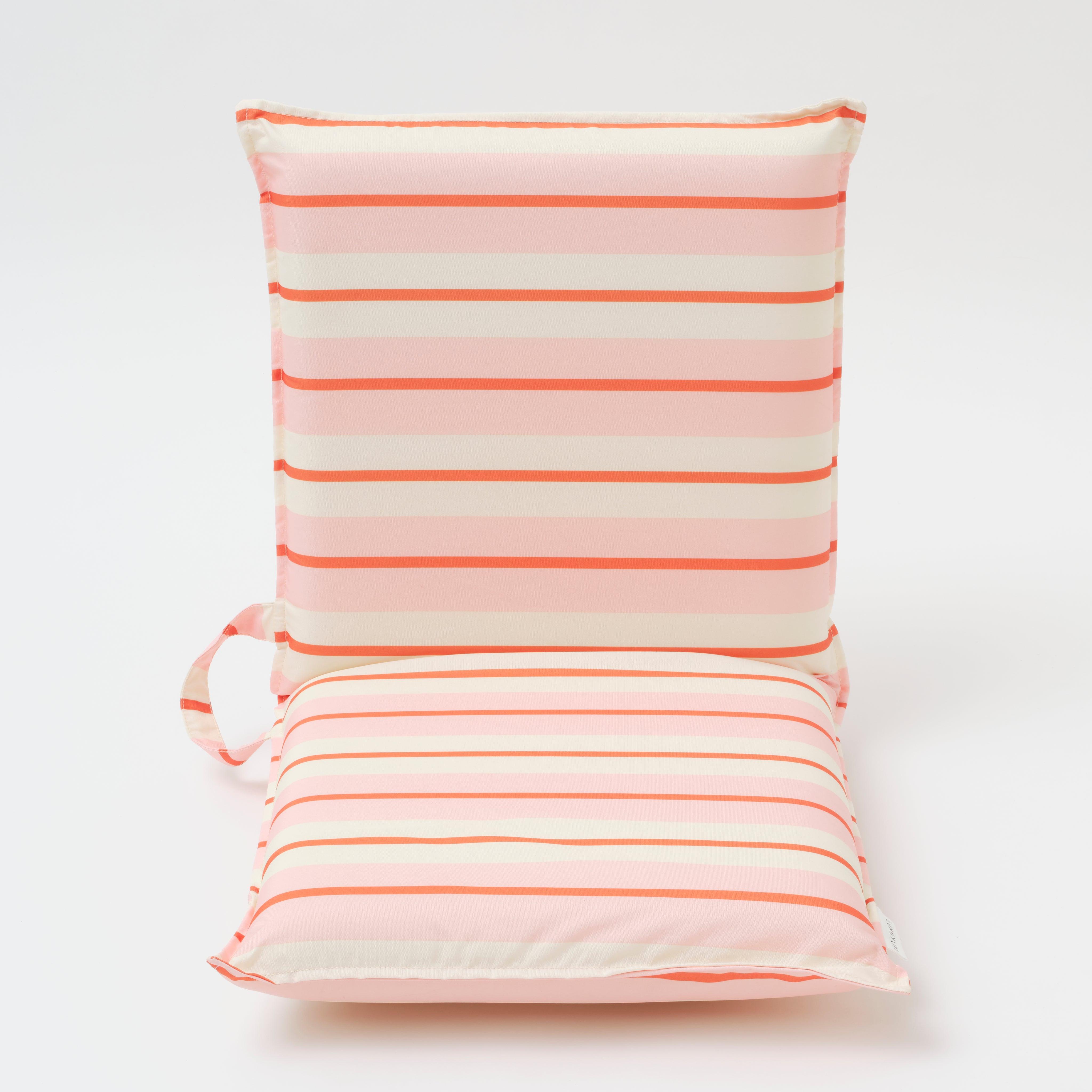 Folding Seat Summer Stripe Strawberry Sorbet - Totdot