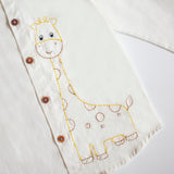 Frosty Giraffe Embroidered Formal Shirt - Totdot