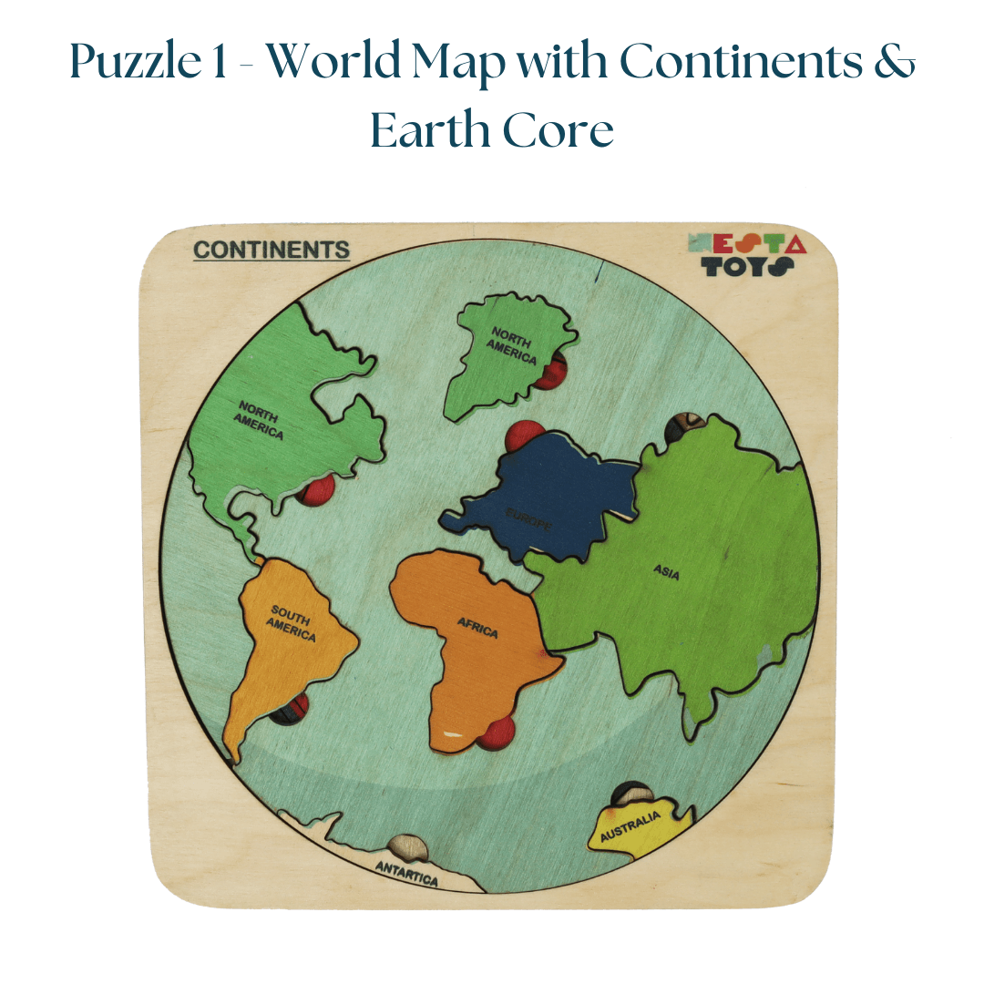 Geography Lover Combo - Earth Core, Water Cycle & Ocean Layer Puzzle - Totdot