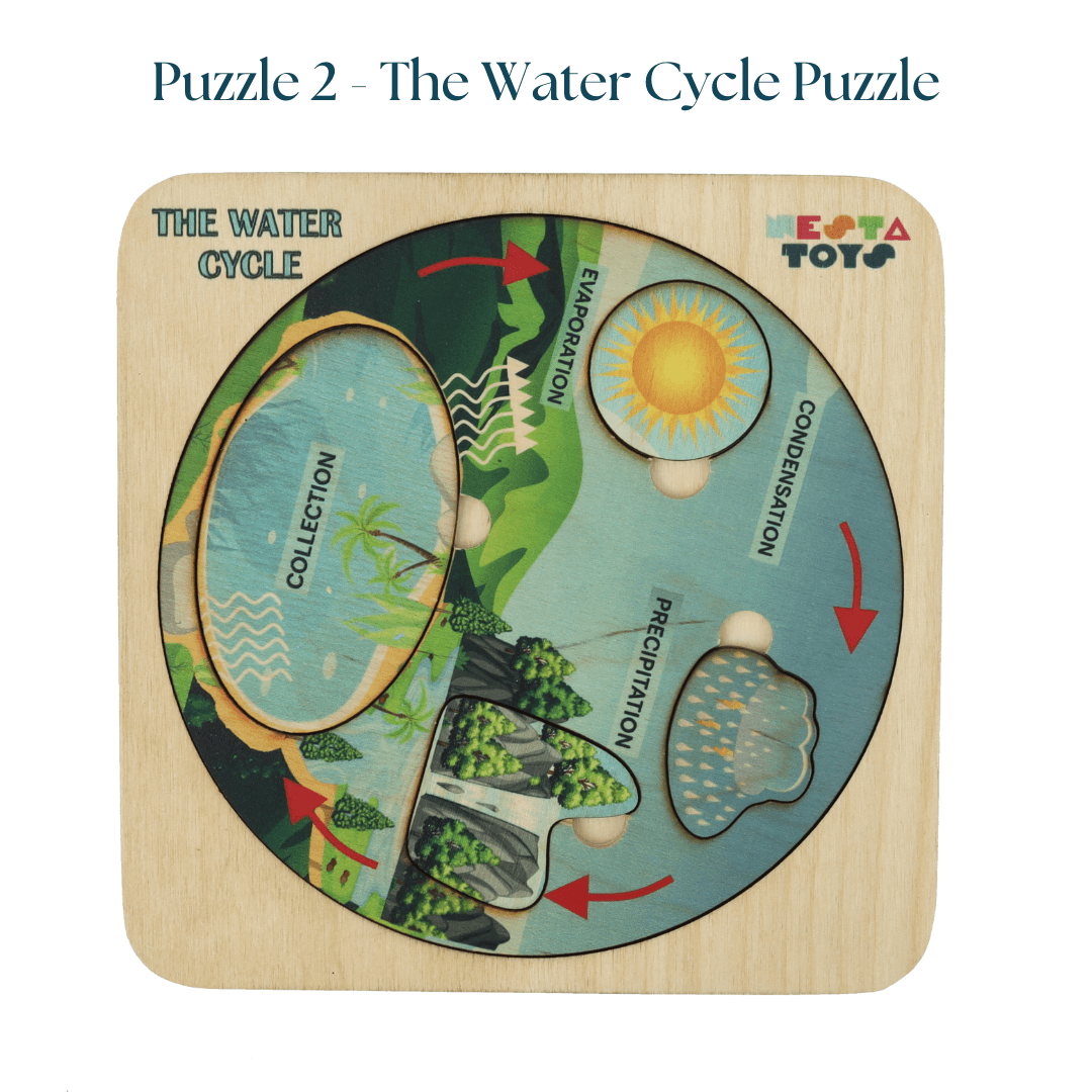 Geography Lover Combo - Earth Core, Water Cycle & Ocean Layer Puzzle - Totdot