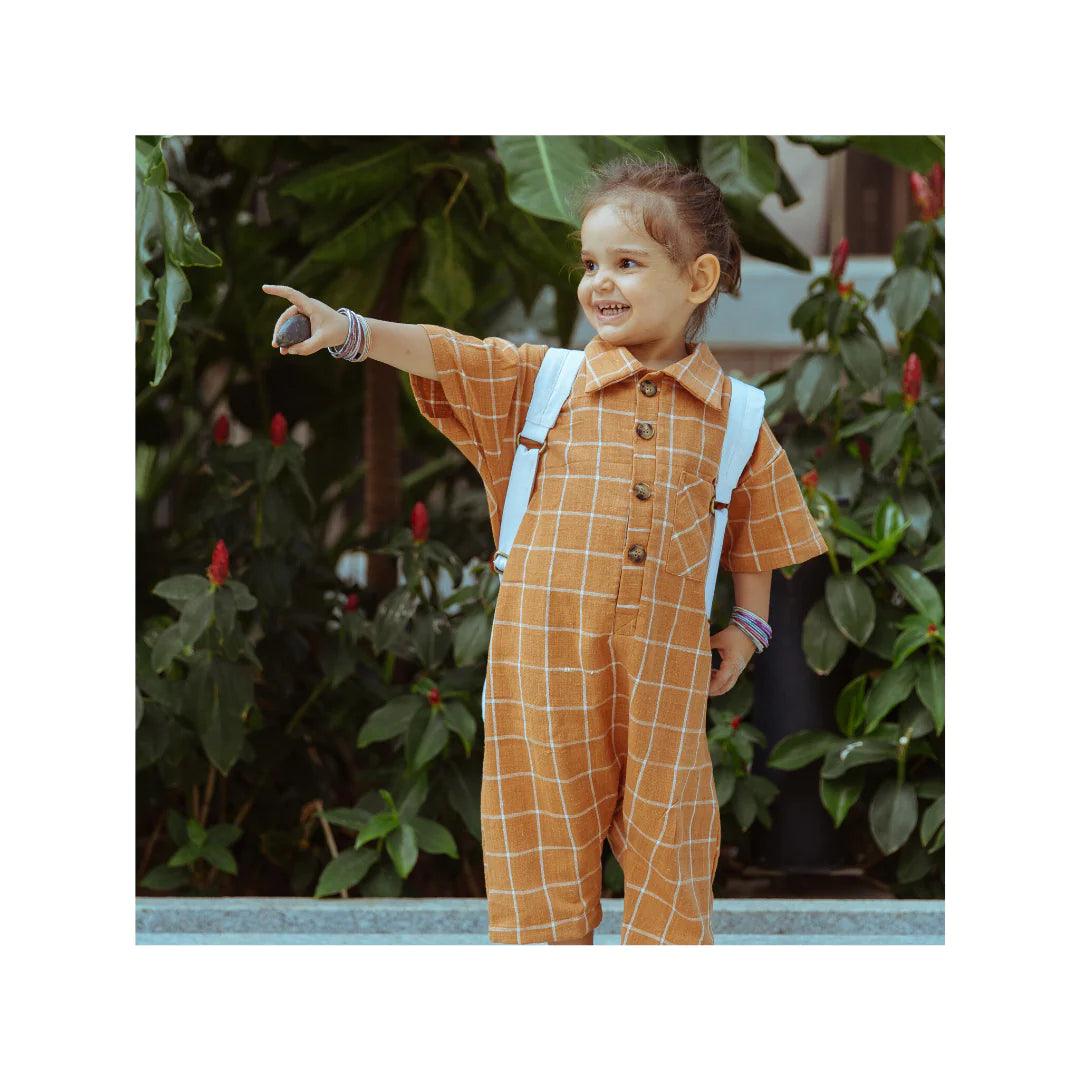 Handloom Khadi Jumpsuit - Totdot