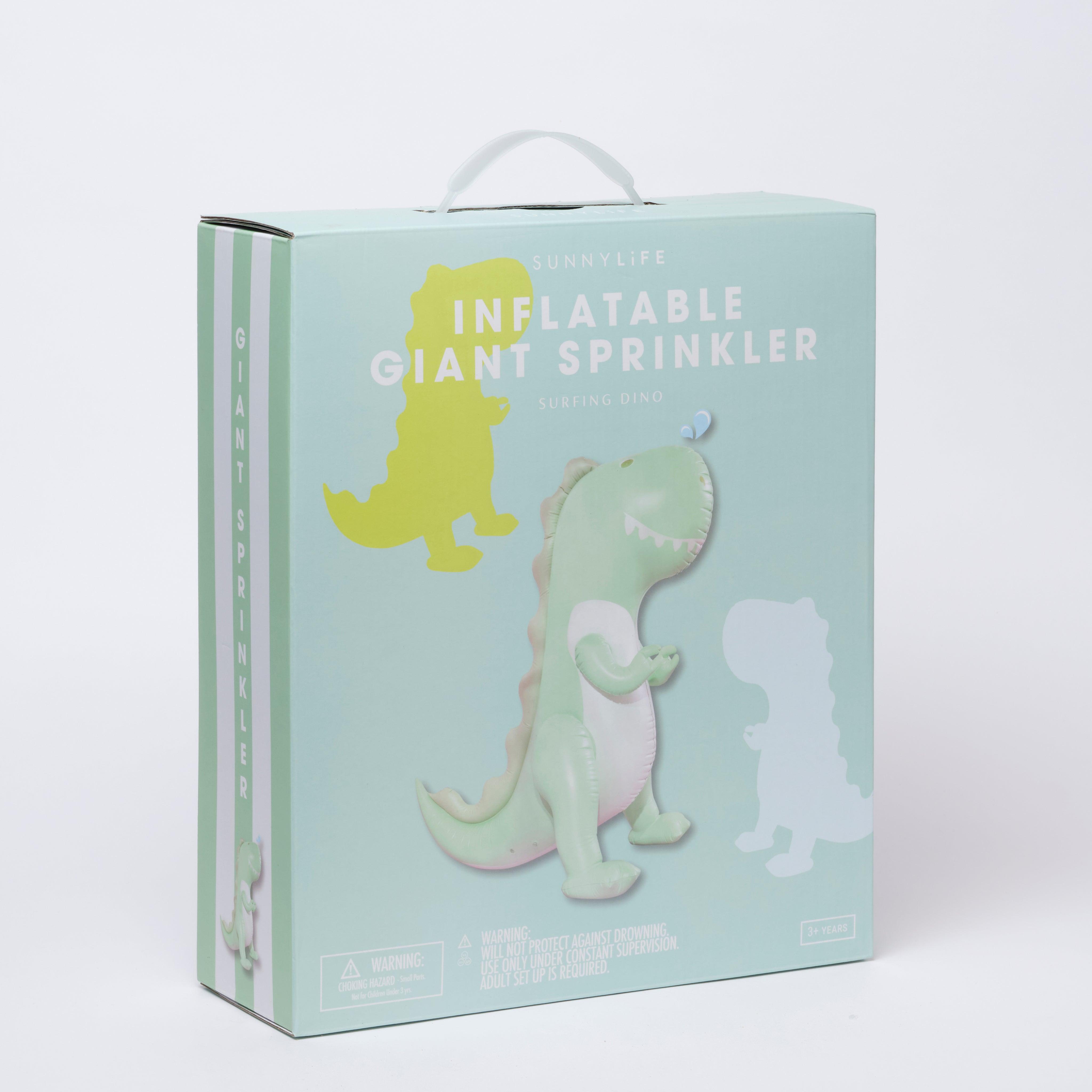 Inflatable Giant Sprinkler Surfing Dino - Totdot