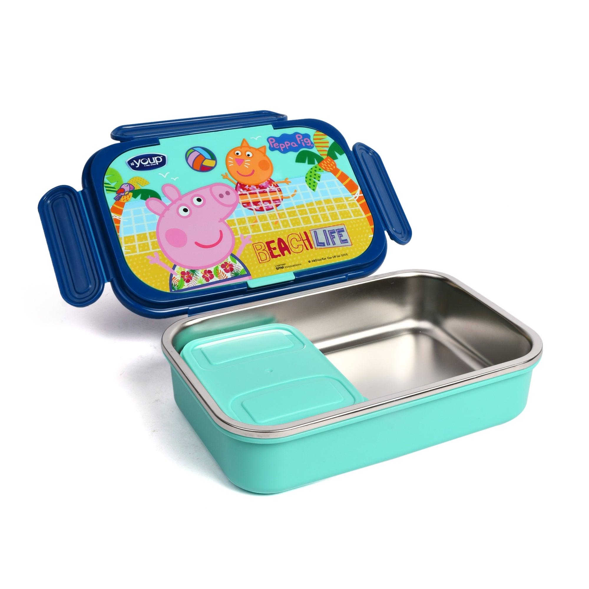 Insulated Kids Peppa Pig Lunch Box with Fork & Spoon CANDY-850 ml - Totdot