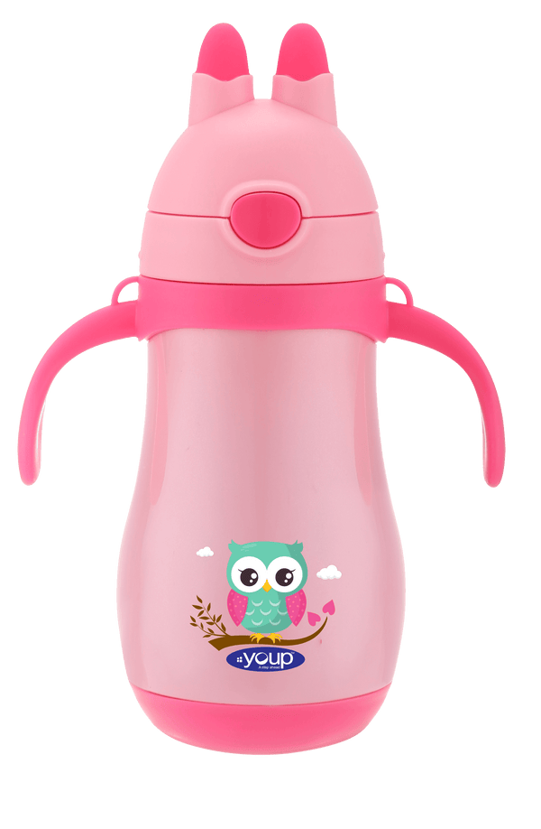 Insulated kids sipper bottle with handle WIGGLY - 350 ml Stainless steel - Totdot