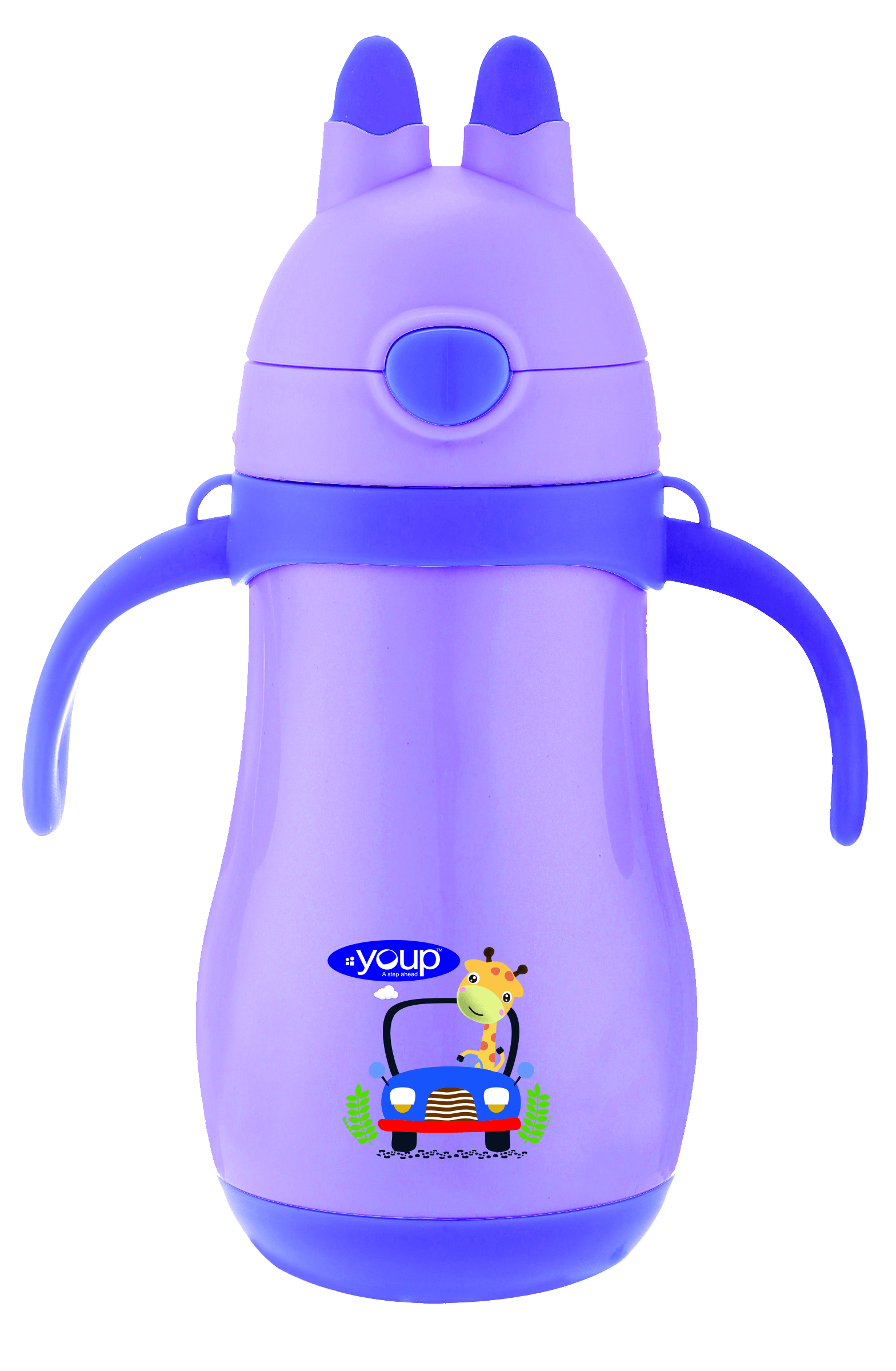 Insulated kids sipper bottle with handle WIGGLY - 350 ml Stainless steel - Totdot