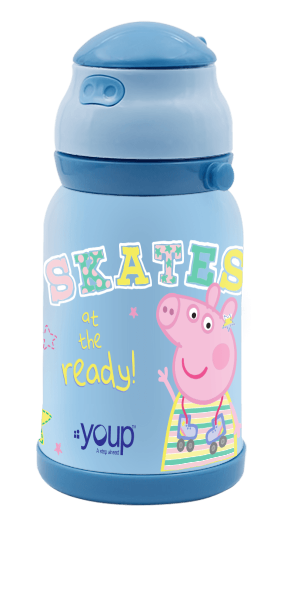 Insulated Peppa Pig kids sipper bottle CHASE - 450ml Stainless steel - Totdot