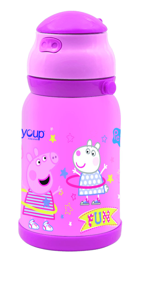 Insulated Peppa Pig kids sipper bottle CHASE - 450ml Stainless steel - Totdot
