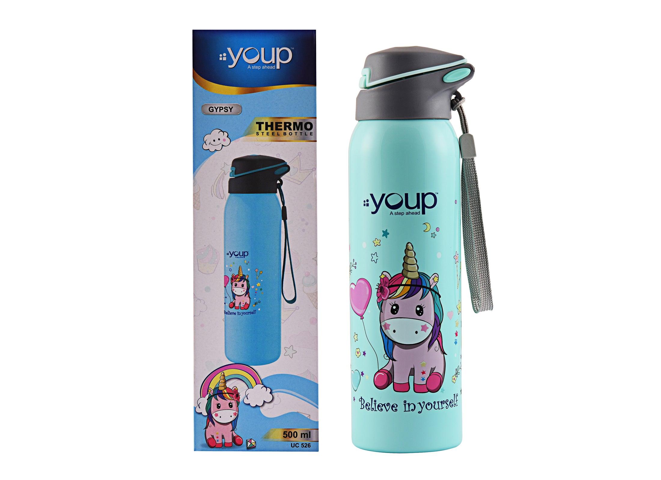 Insulated Unicorn kids sipper bottle GYPSY - 500 ml Stainless steel - Totdot