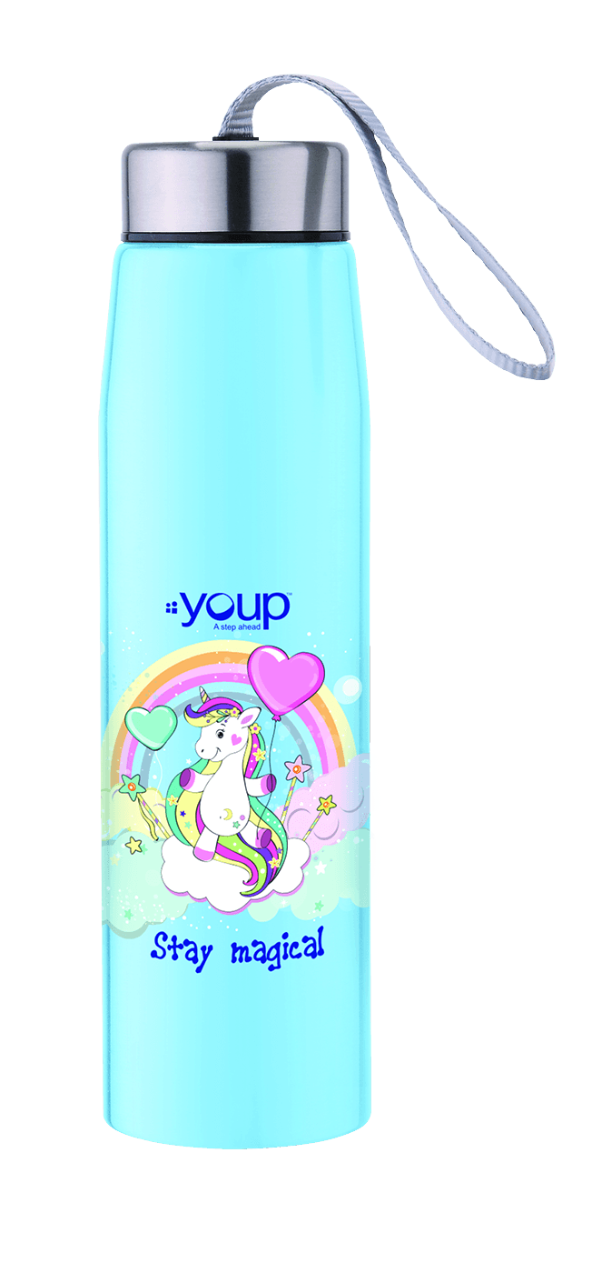 Insulated Unicorn kids water bottle ABBY - 500 ml Stainless steel - Totdot