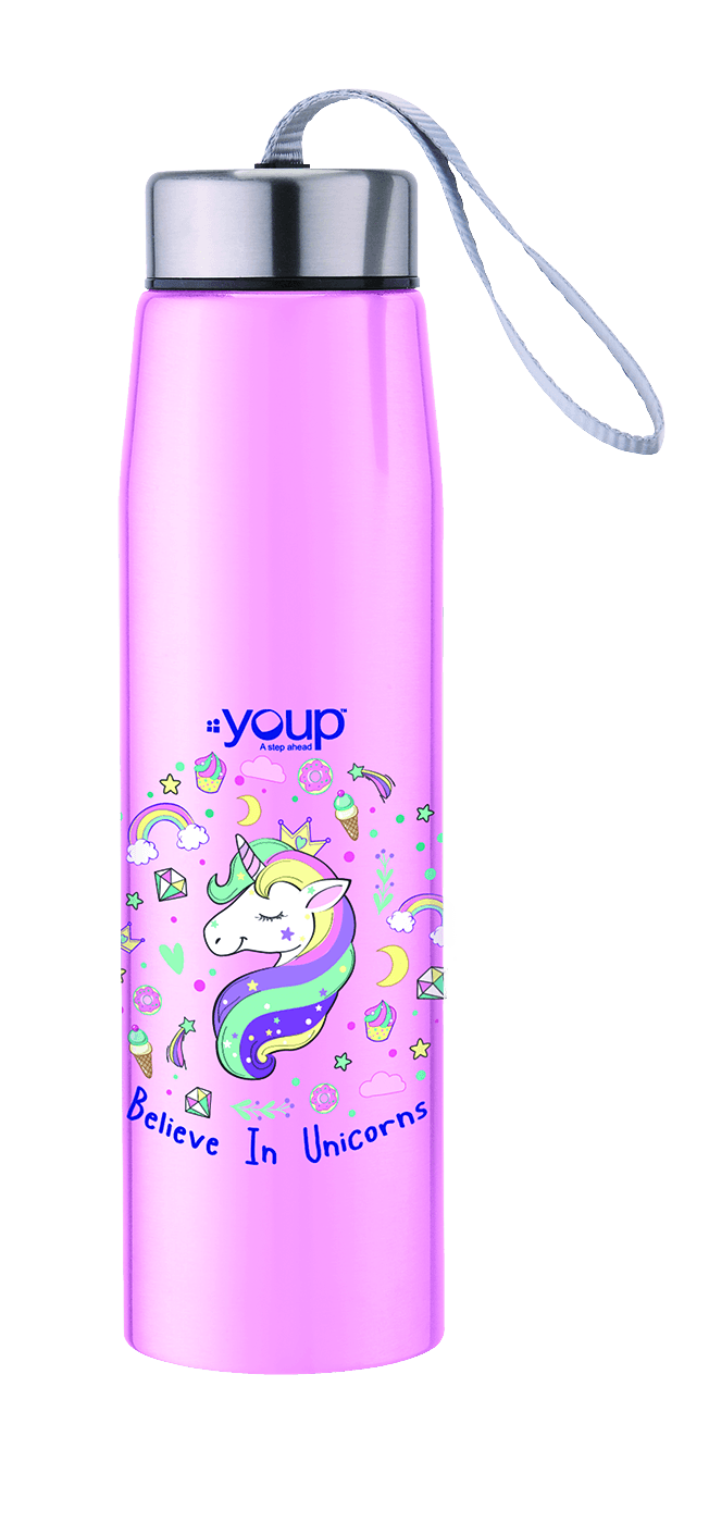 Insulated Unicorn kids water bottle ABBY - 500 ml Stainless steel - Totdot