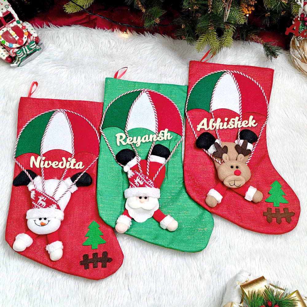 Parachute Crew Stocking - Reindeer