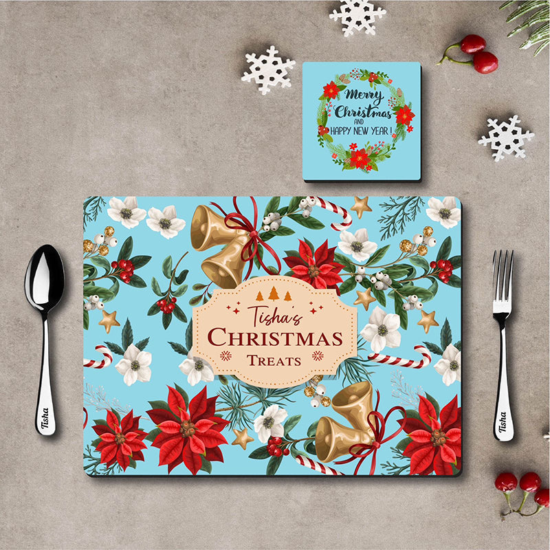 Christmas Mat Coaster Set